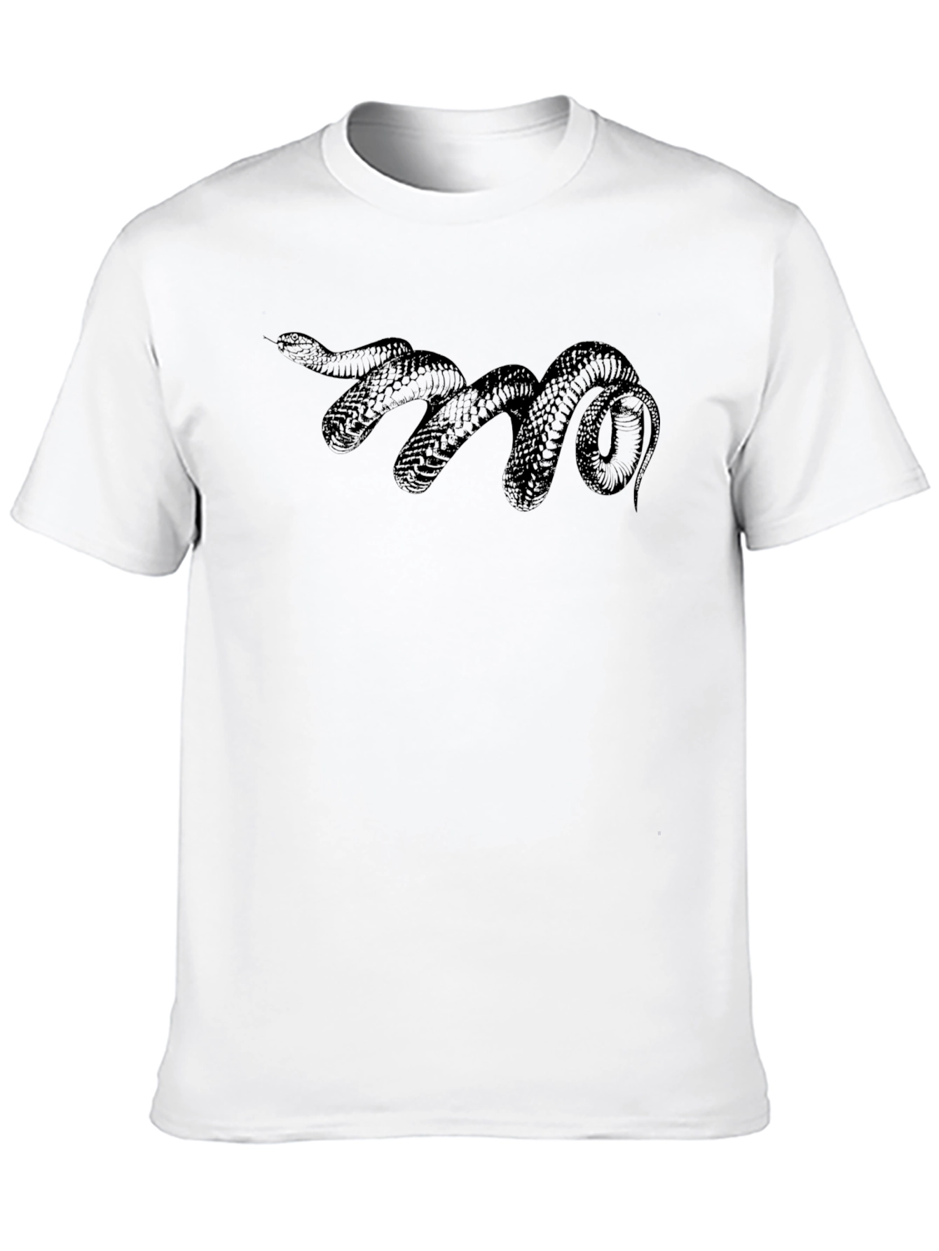 Black Snake Graphic T-Shirt - Mens Casual Tee