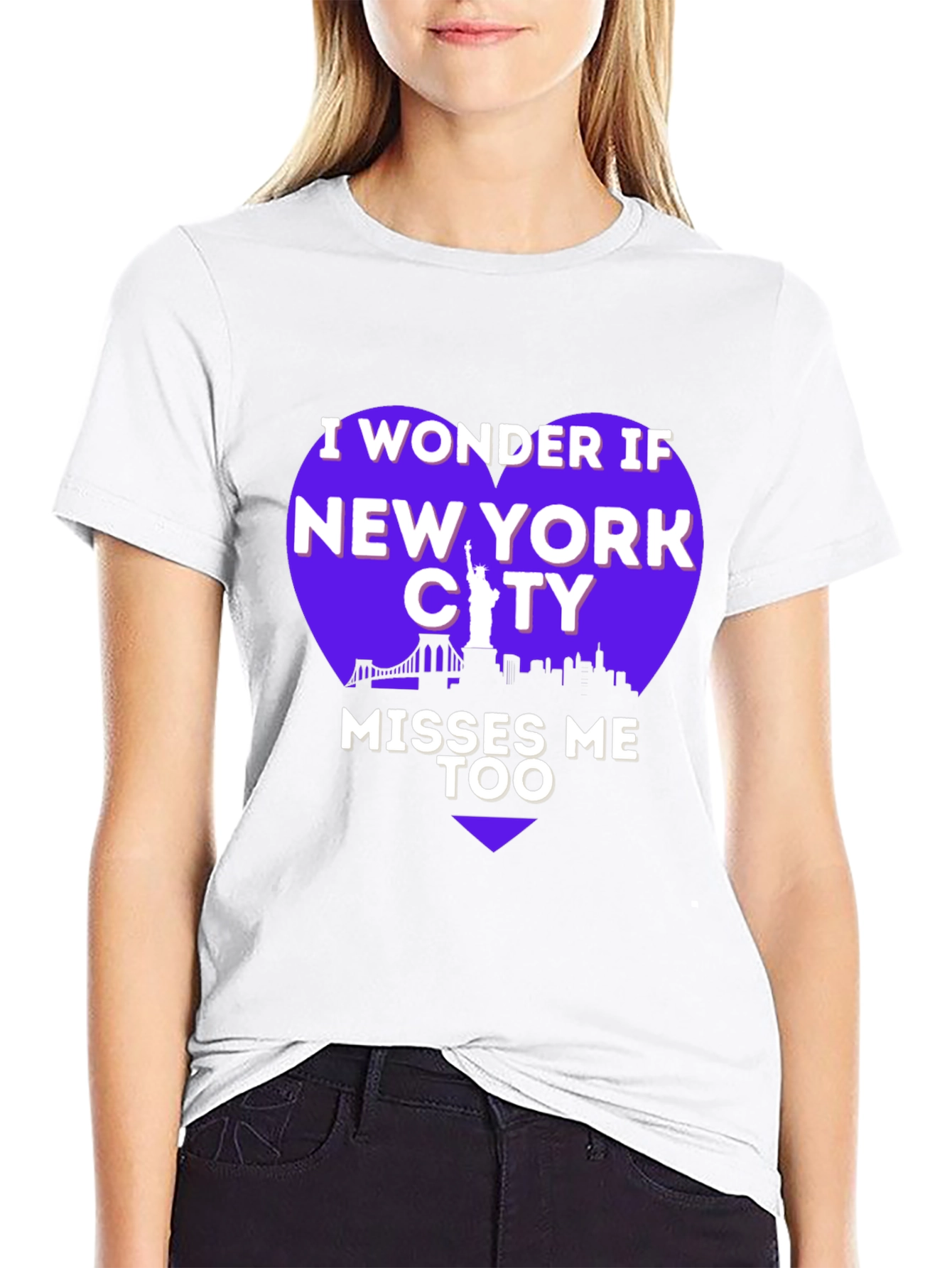 New York City Misses Me Too Black T-Shirt
