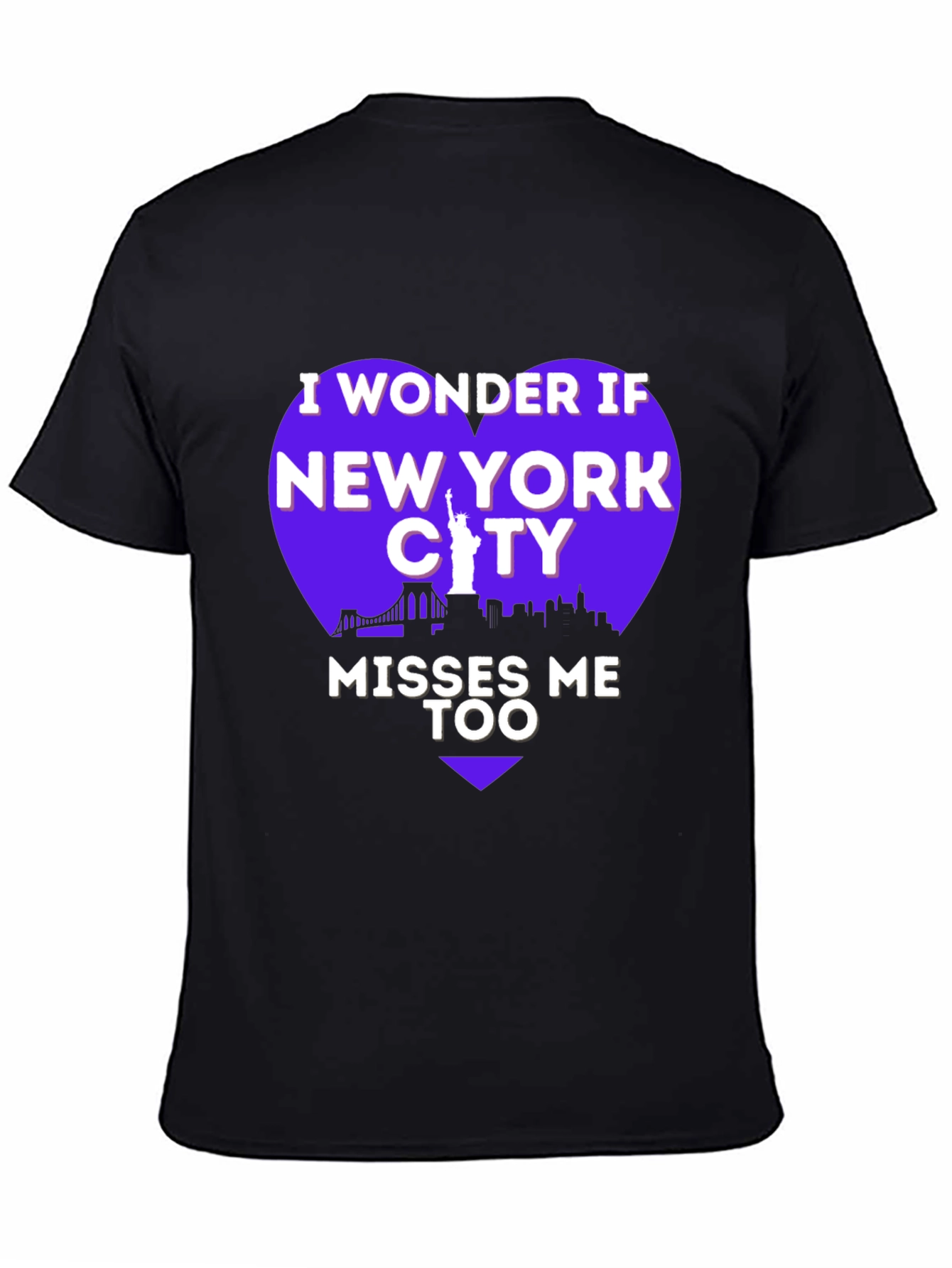 New York City Misses Me Too Black T-Shirt