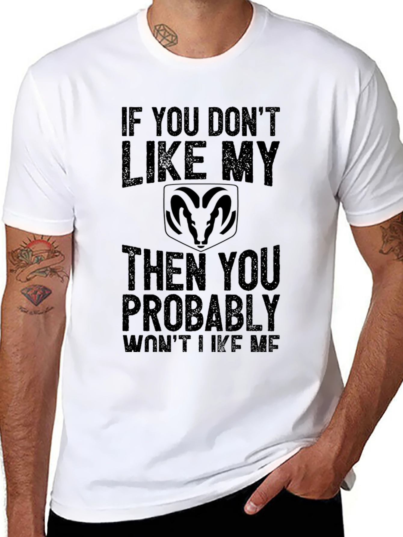 Dodge Logo Black Graphic T-Shirt
