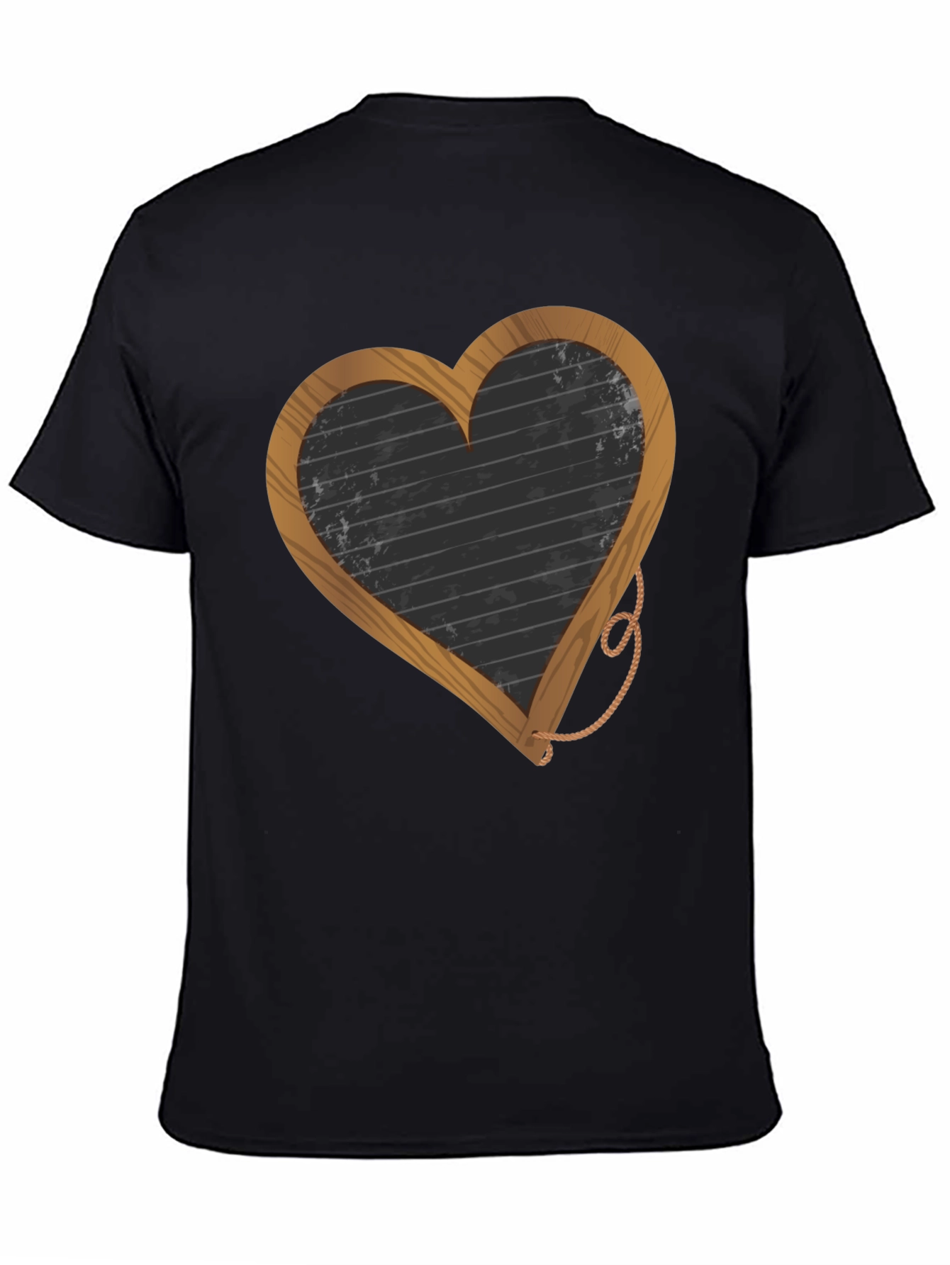 Heart-Shaped Blackboard Graphic T-Shirt