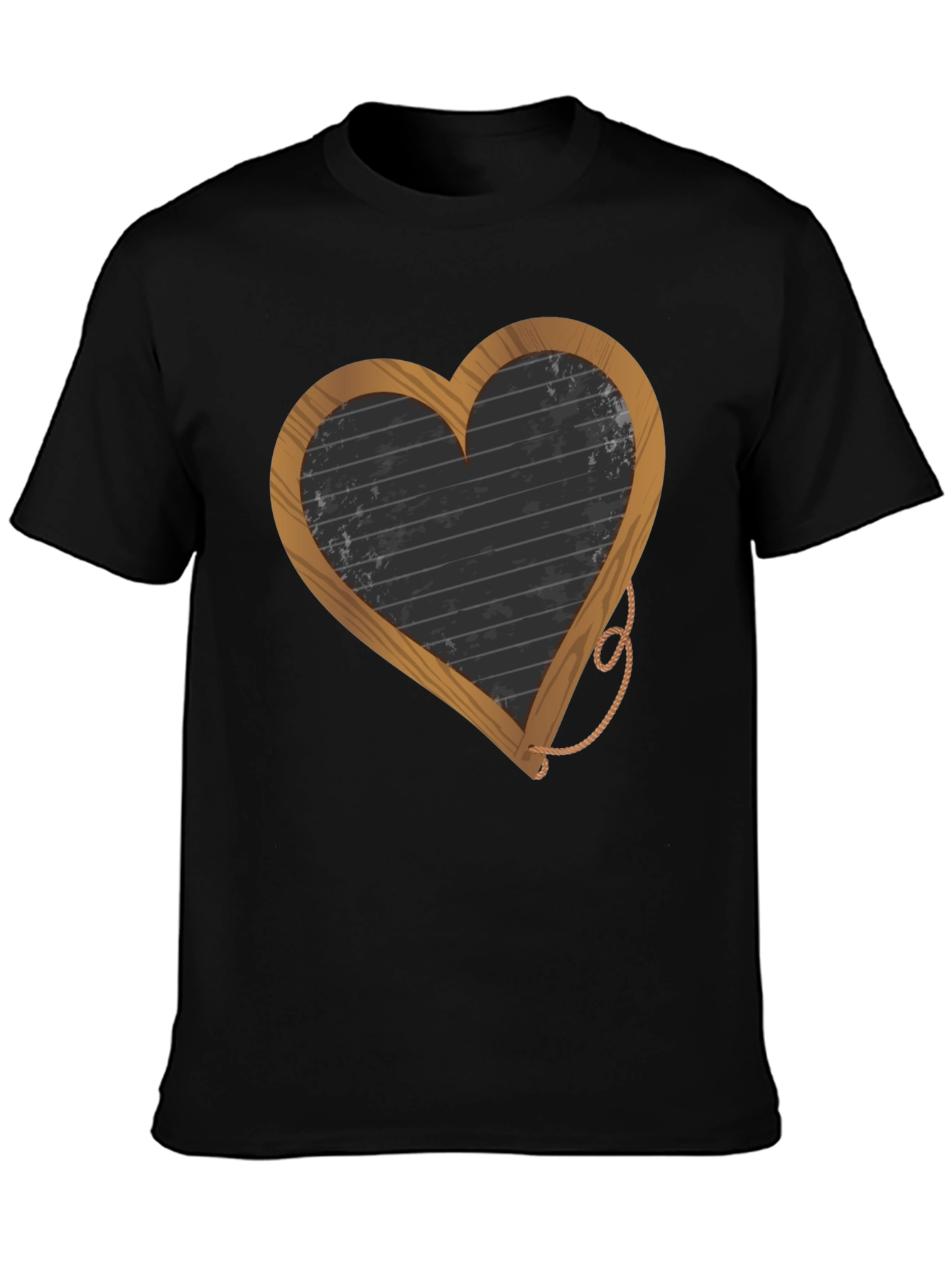 Heart-Shaped Blackboard Graphic T-Shirt