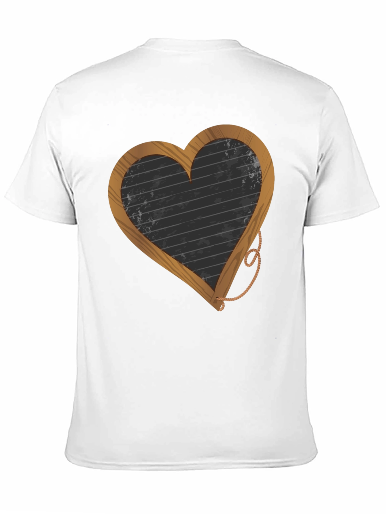 Heart-Shaped Blackboard Graphic T-Shirt