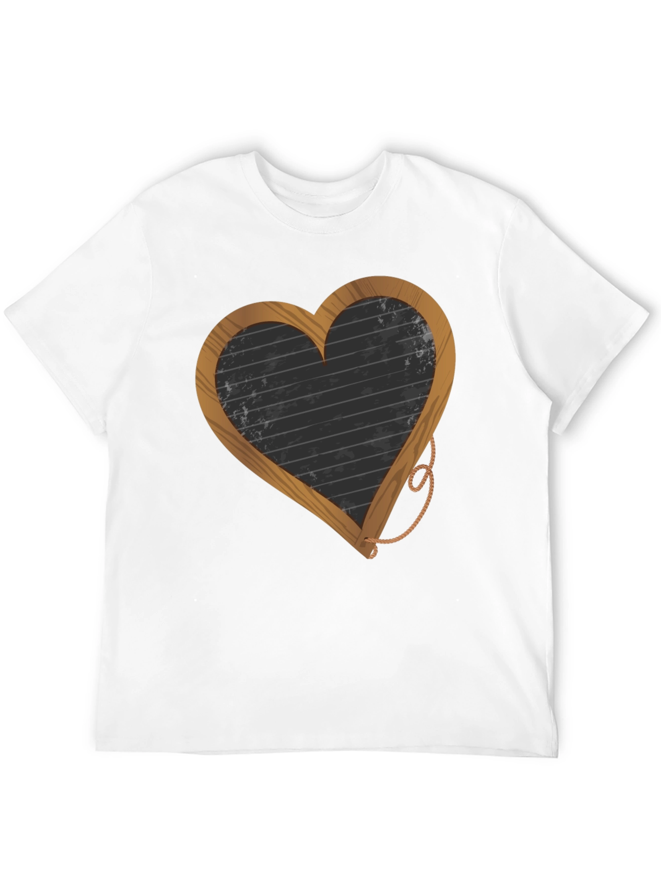 Heart-Shaped Blackboard Graphic T-Shirt