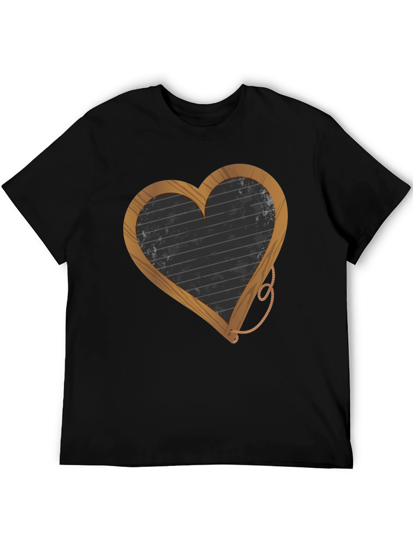 Heart-Shaped Blackboard Graphic T-Shirt
