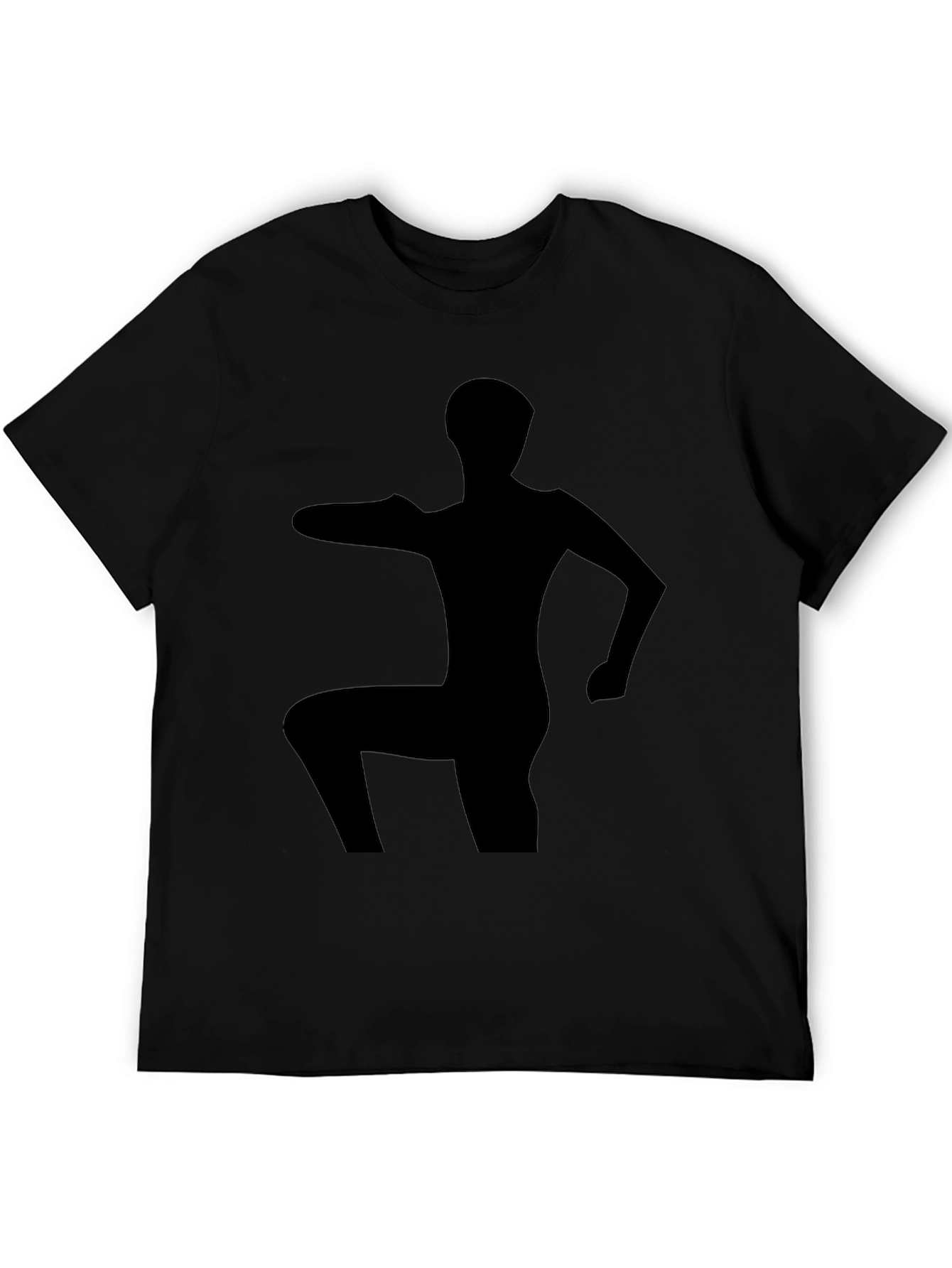 Silhouette Yoga Pose Black T-Shirt