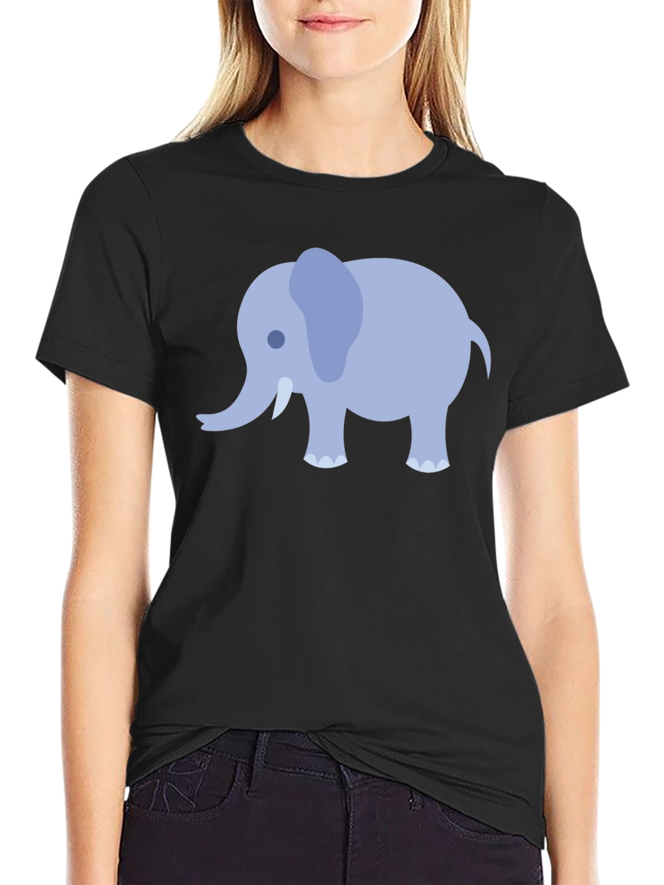 Cute Elephant Graphic T-Shirt - Casual Comfort