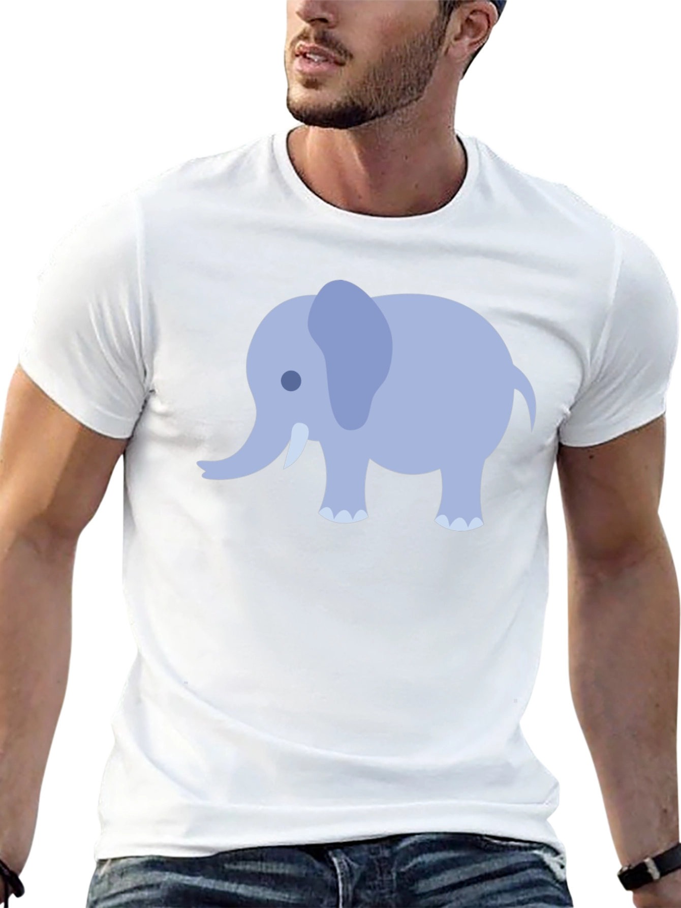 Cute Elephant Graphic T-Shirt - Casual Comfort