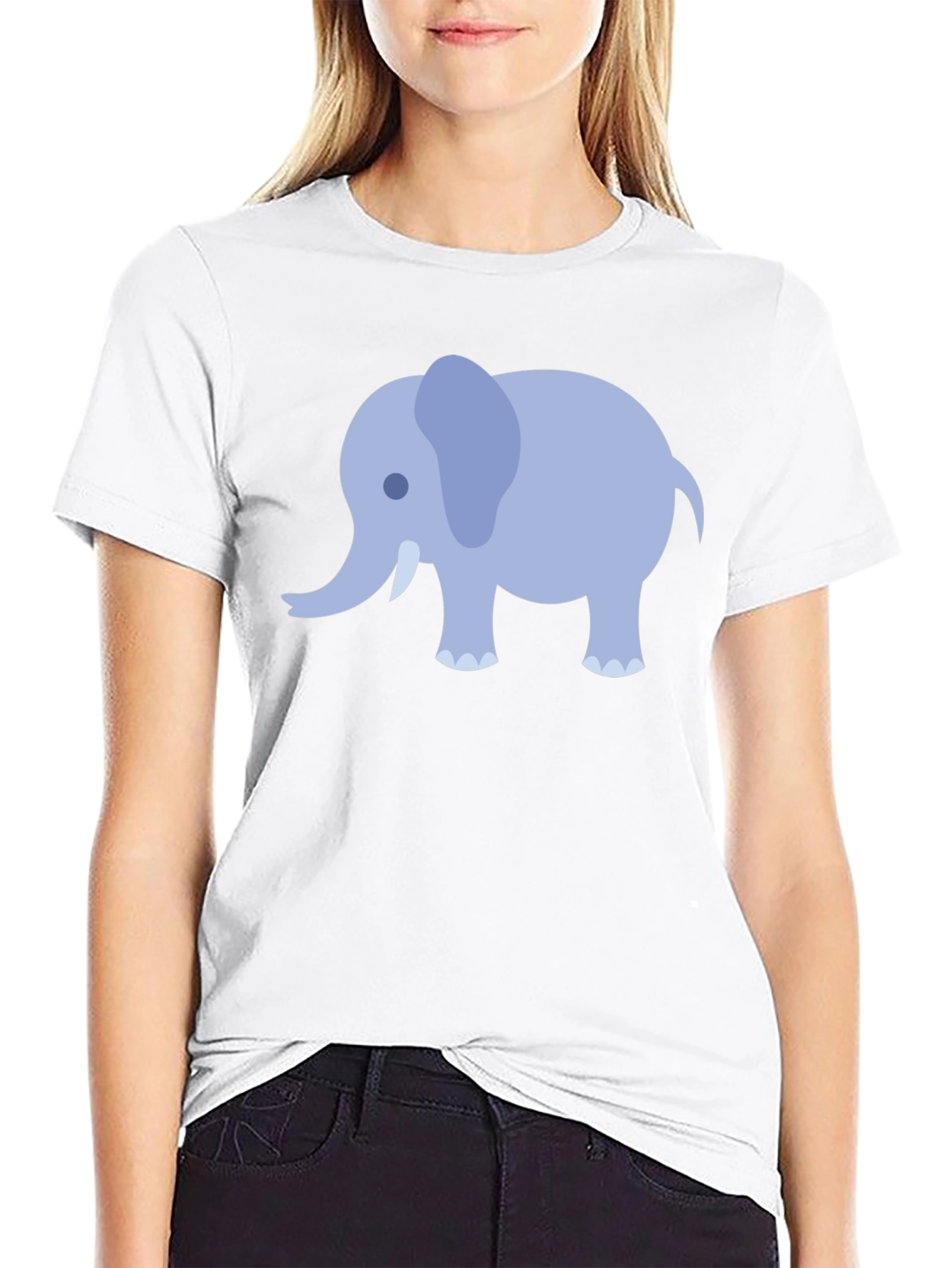 Cute Elephant Graphic T-Shirt - Casual Comfort