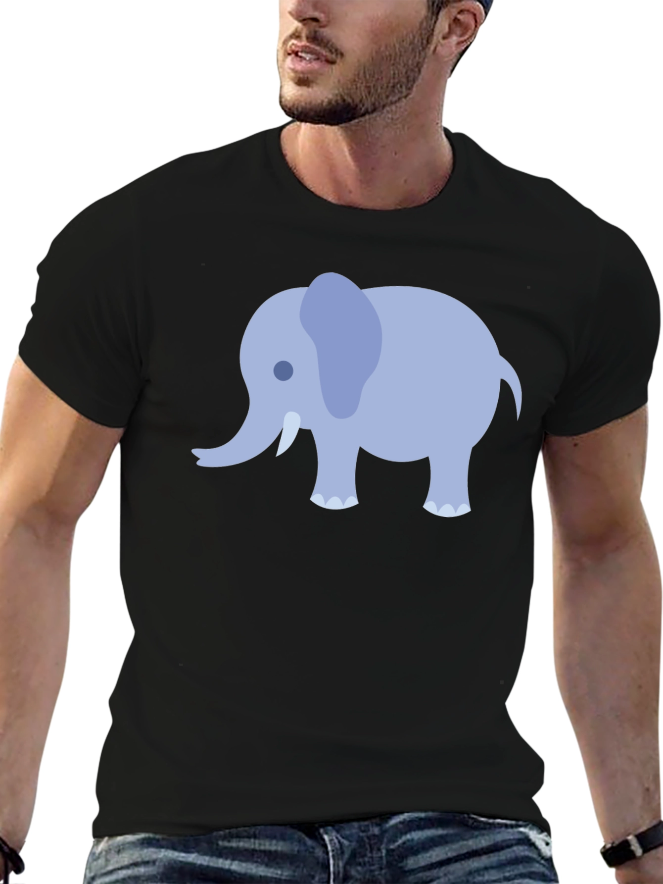 Cute Elephant Graphic T-Shirt - Casual Comfort