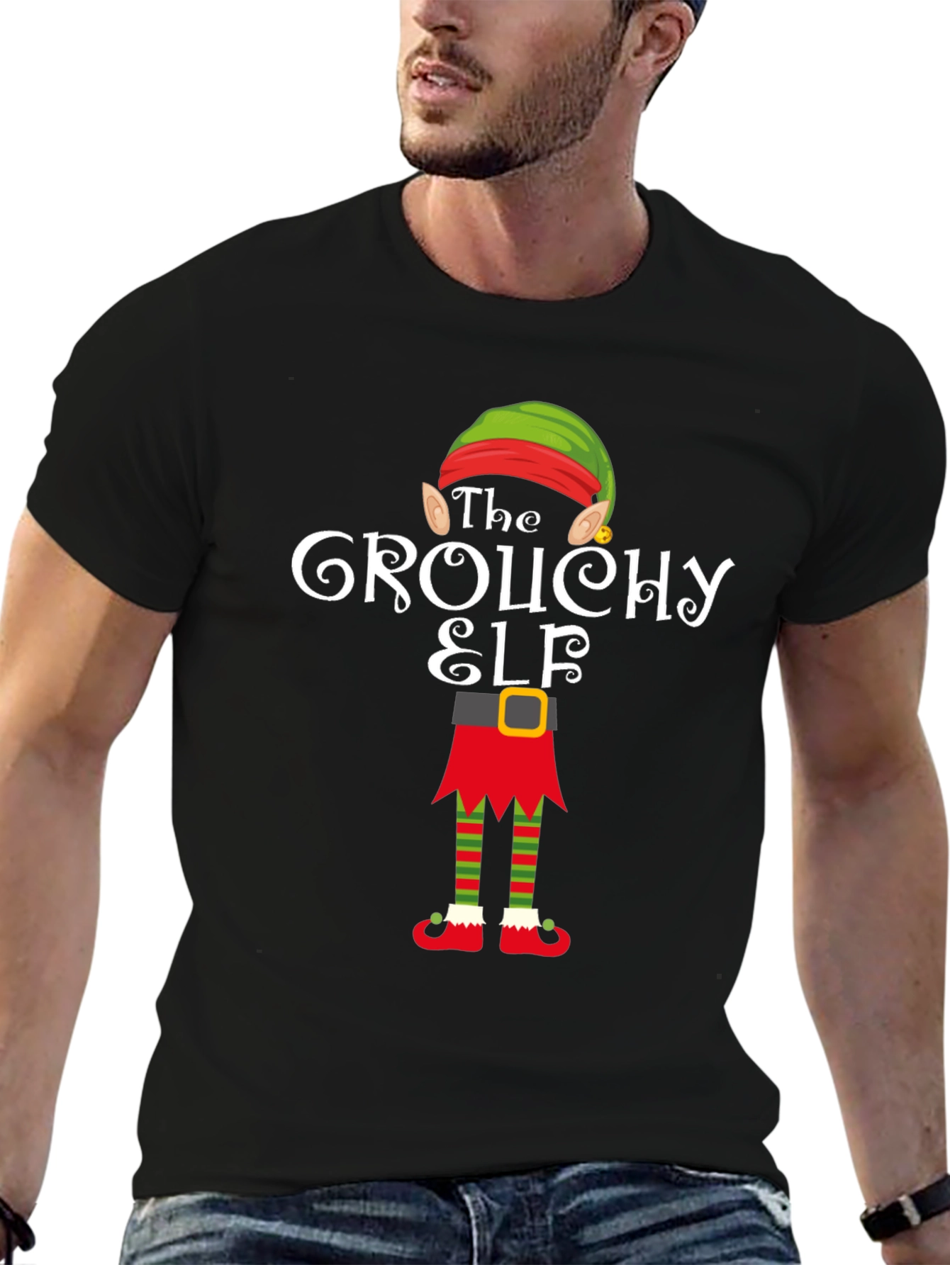 The Grouchy Elf Christmas Graphic Tee