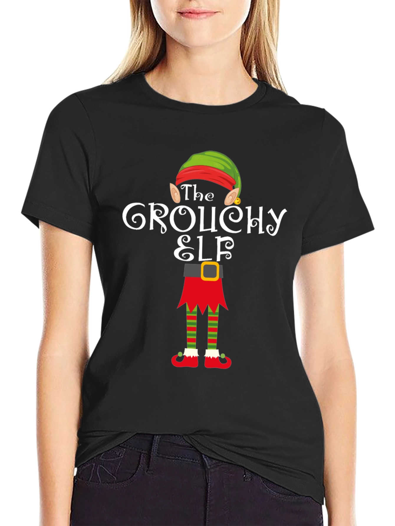 The Grouchy Elf Christmas Graphic Tee