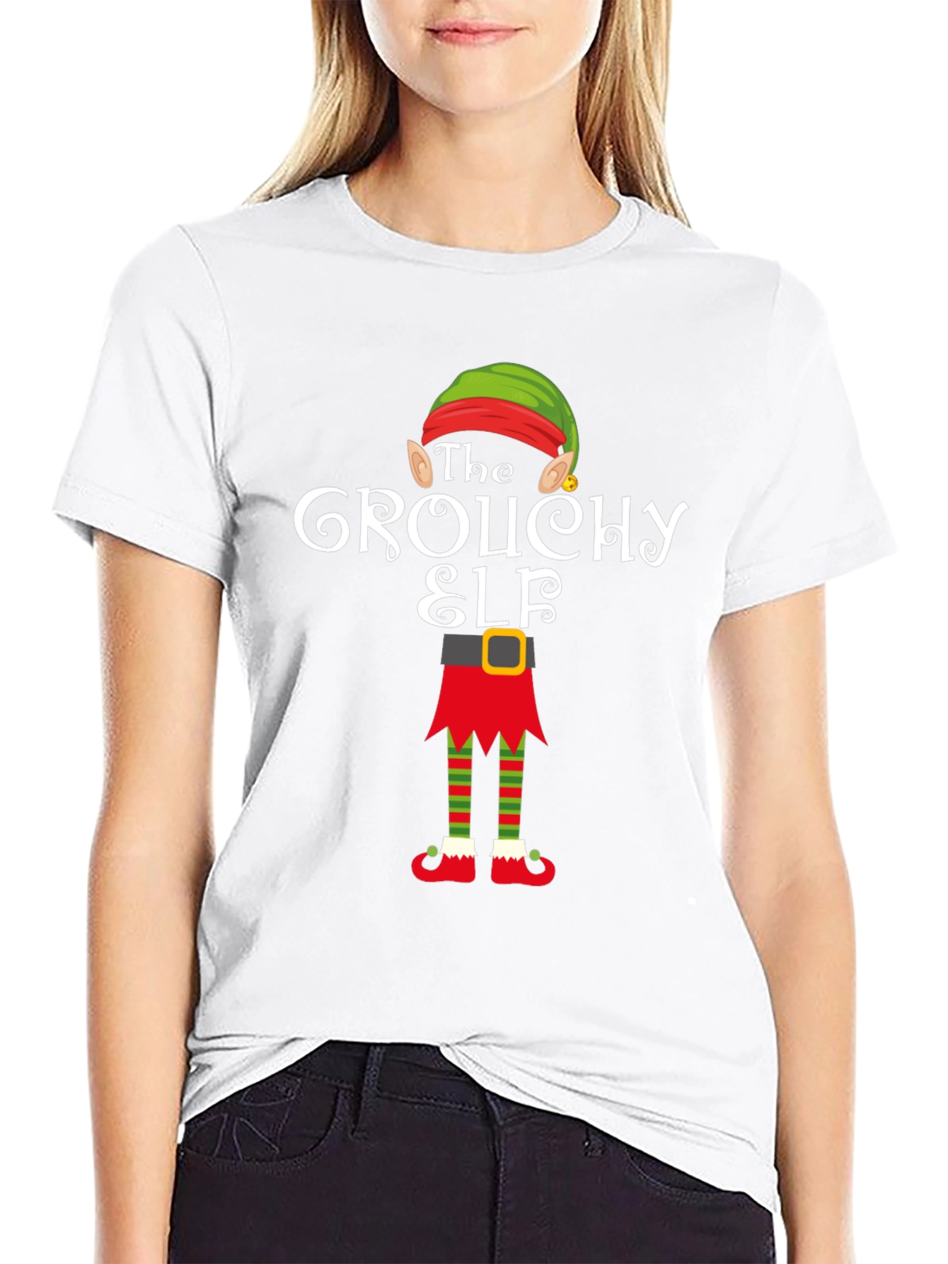 The Grouchy Elf Christmas Graphic Tee