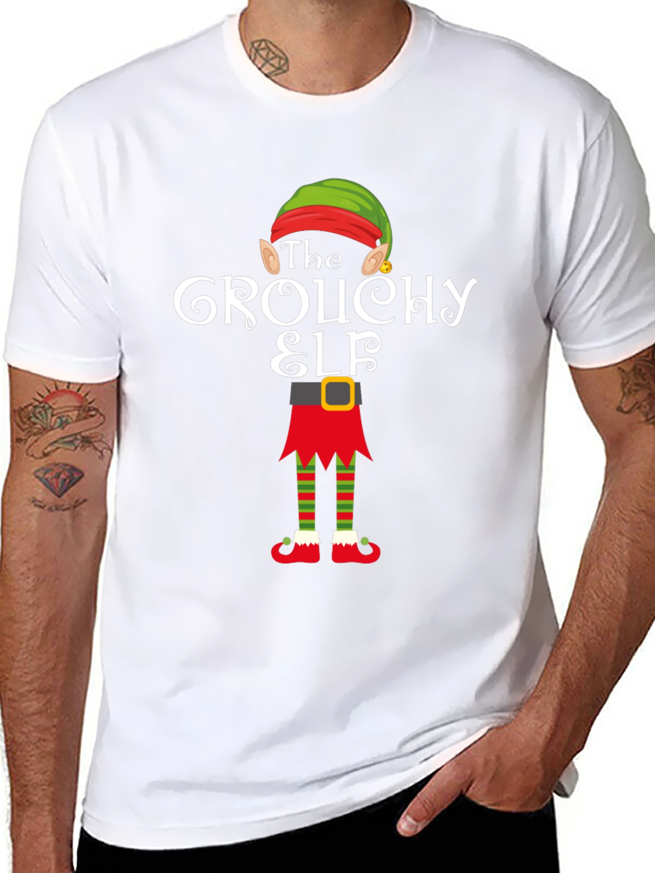 The Grouchy Elf Christmas Graphic Tee