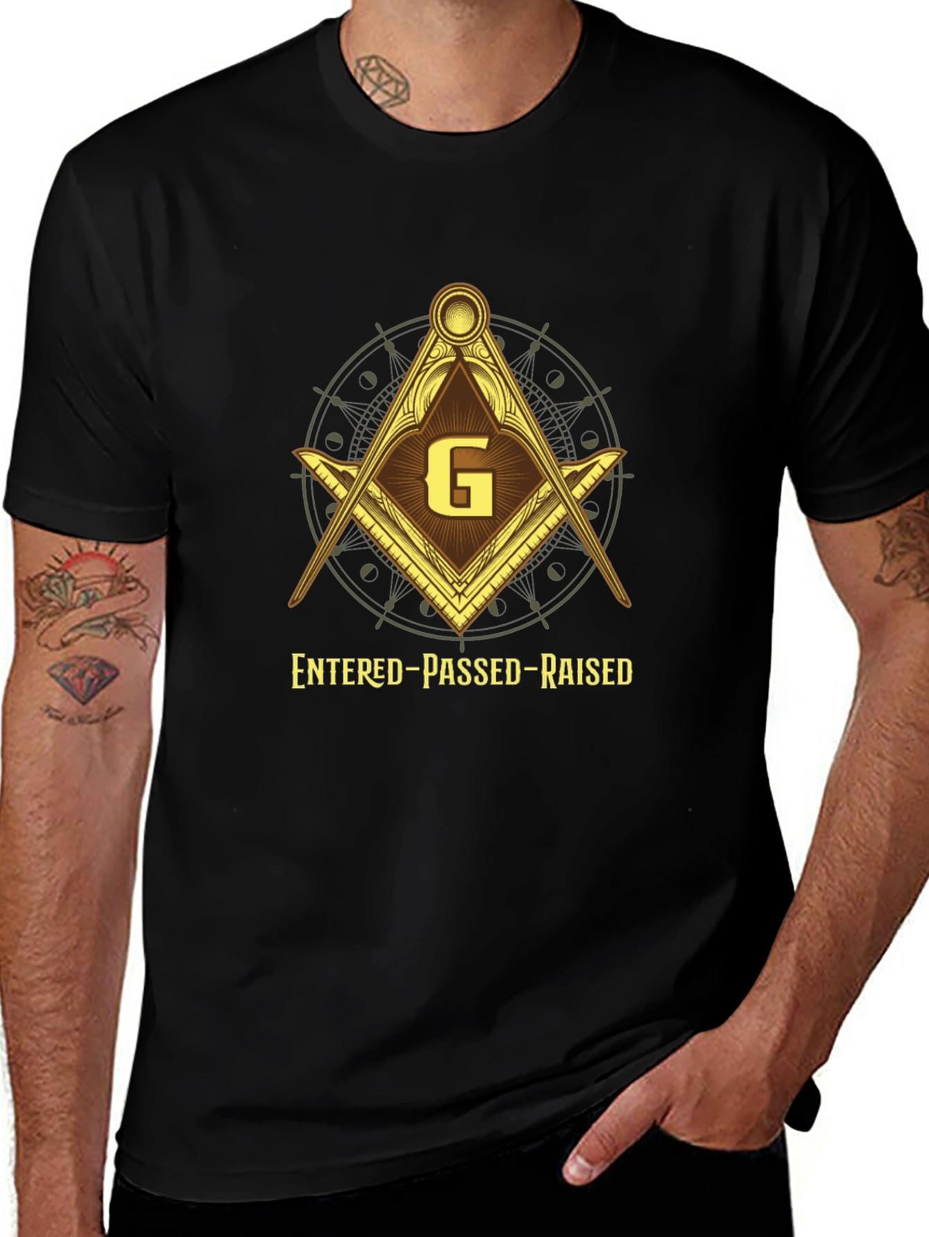 Masonic Symbol T-Shirt - Entered Passed Raised
