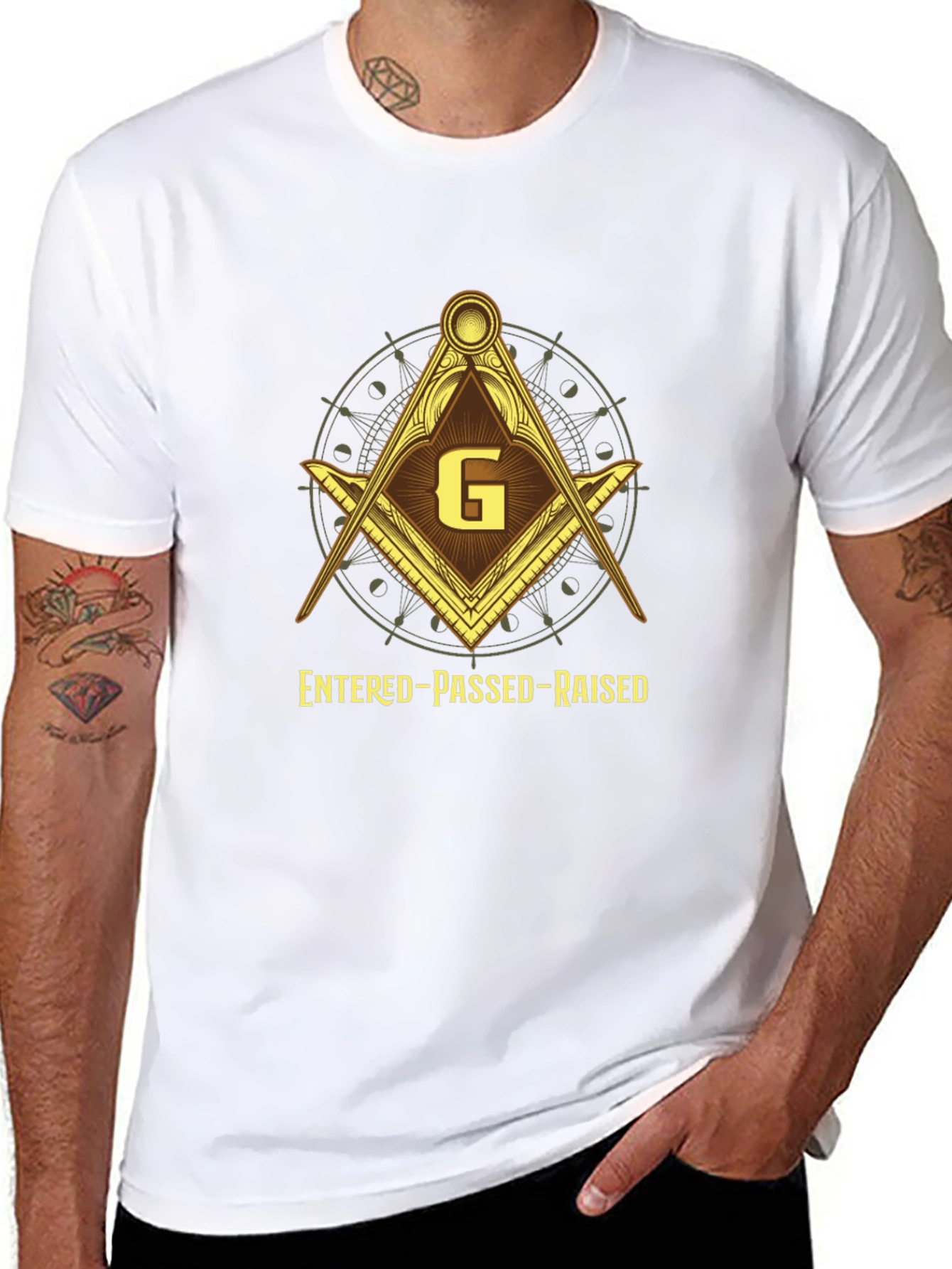 Masonic Symbol T-Shirt - Entered Passed Raised
