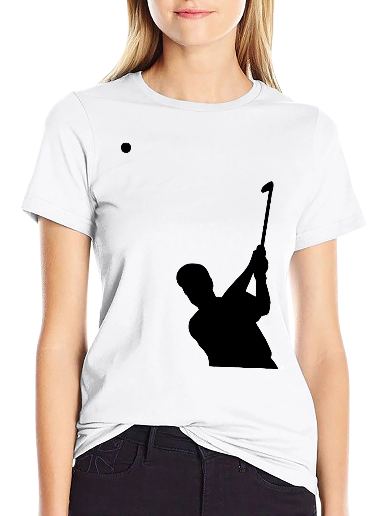 Golf Silhouette Tee - Stylish Black Golfing T-Shirt