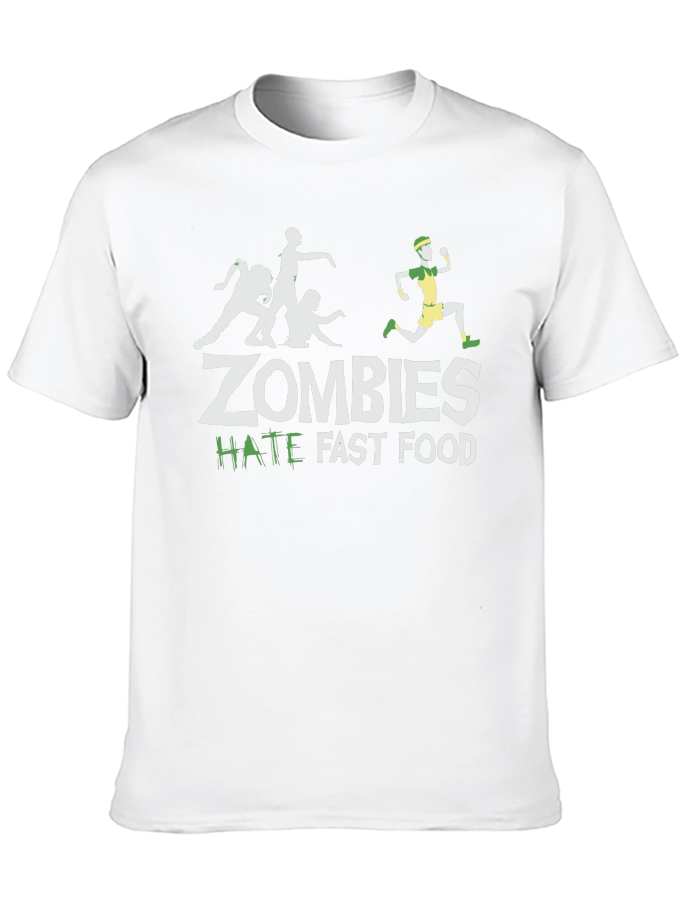 Zombies Hate Fast Food Funny Graphic T-Shirt