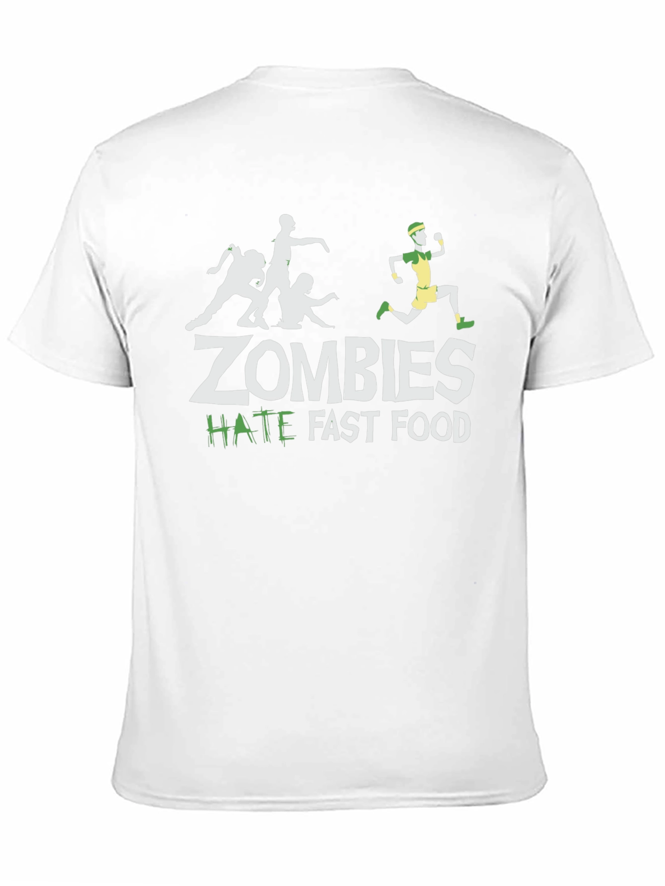 Zombies Hate Fast Food Funny Graphic T-Shirt