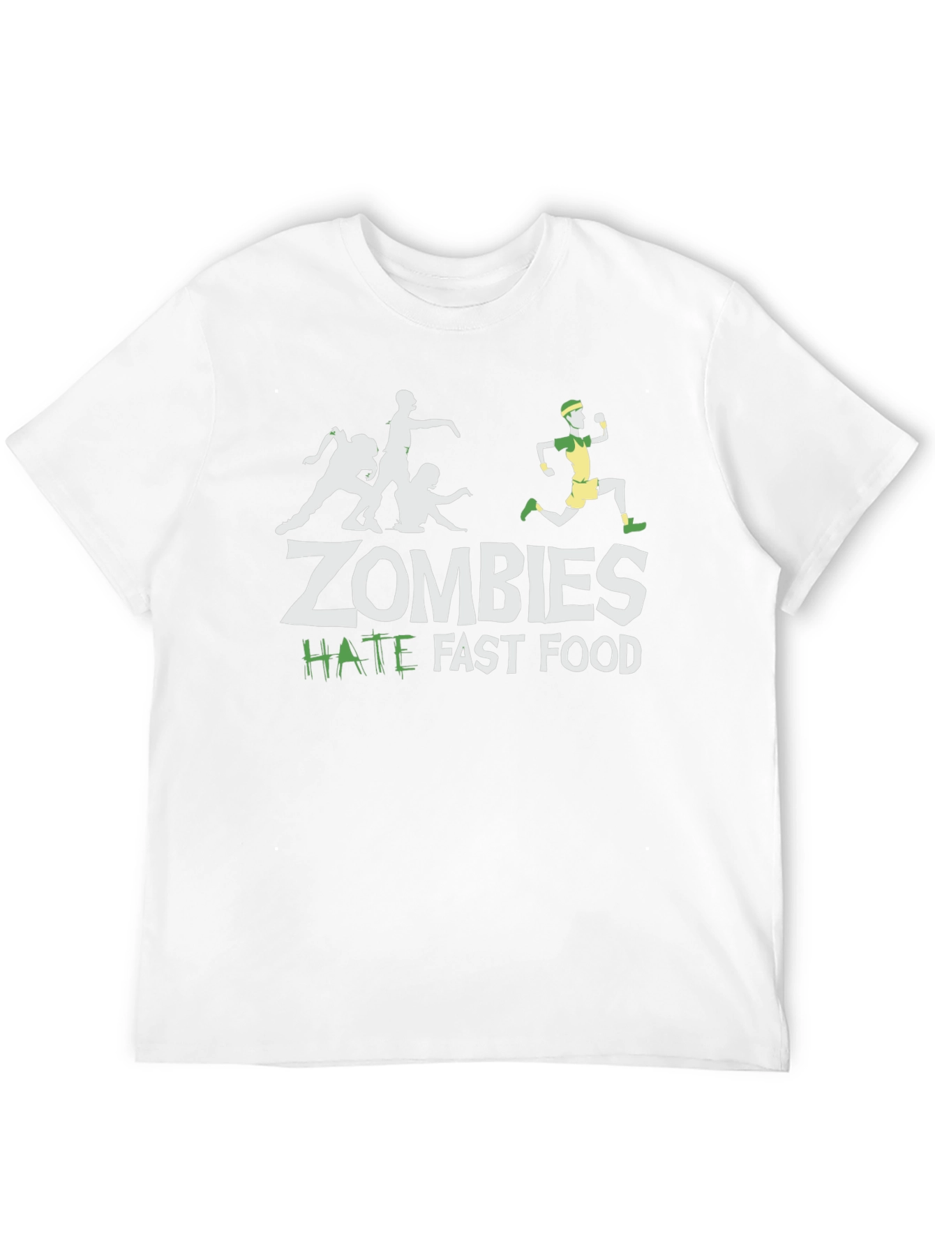 Zombies Hate Fast Food Funny Graphic T-Shirt