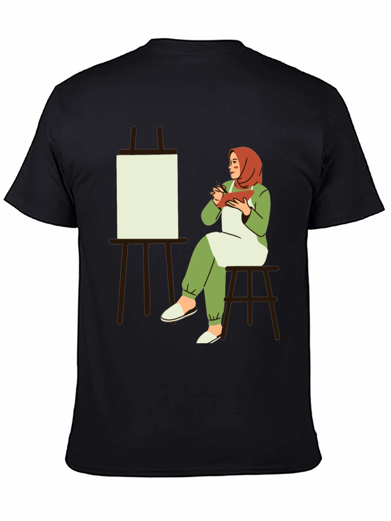 Artistic Hijabi Graphic T-Shirt