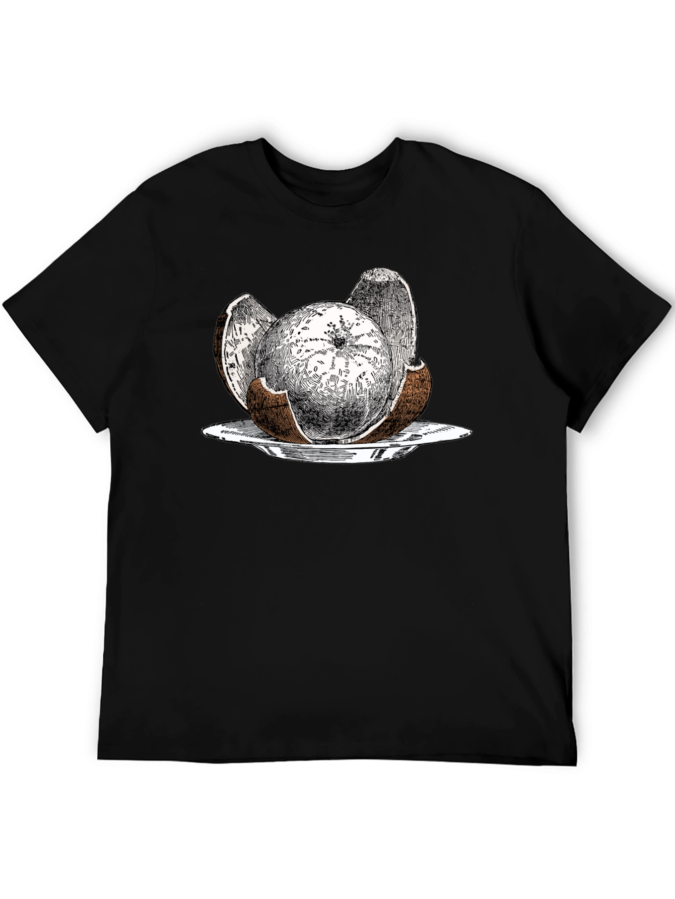 Coconut Graphic Tee - Quirky Tropical Fruit Design