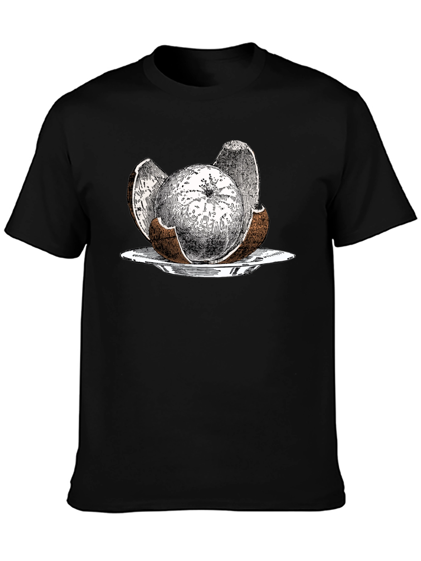 Coconut Graphic Tee - Quirky Tropical Fruit Design