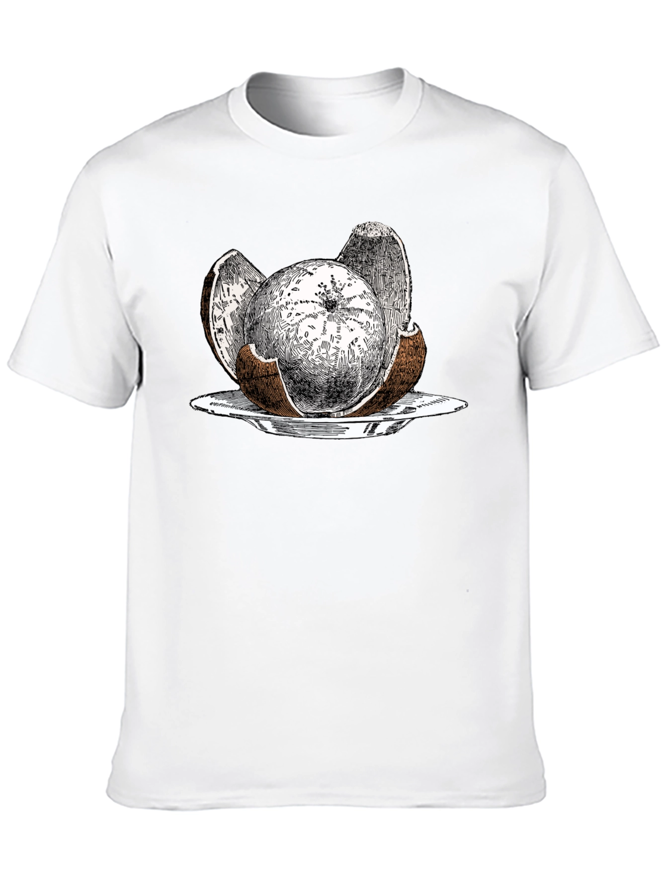 Coconut Graphic Tee - Quirky Tropical Fruit Design