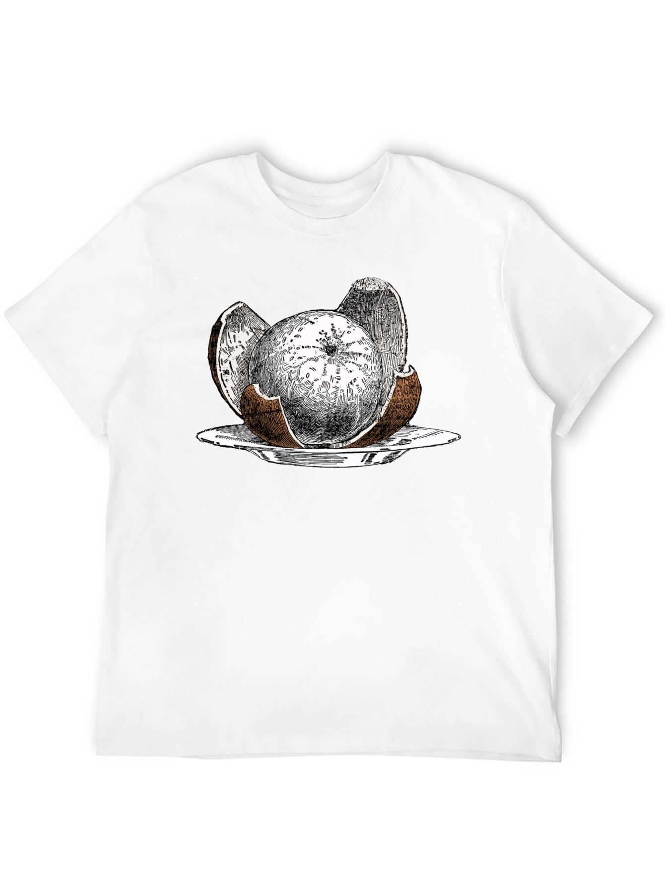 Coconut Graphic Tee - Quirky Tropical Fruit Design