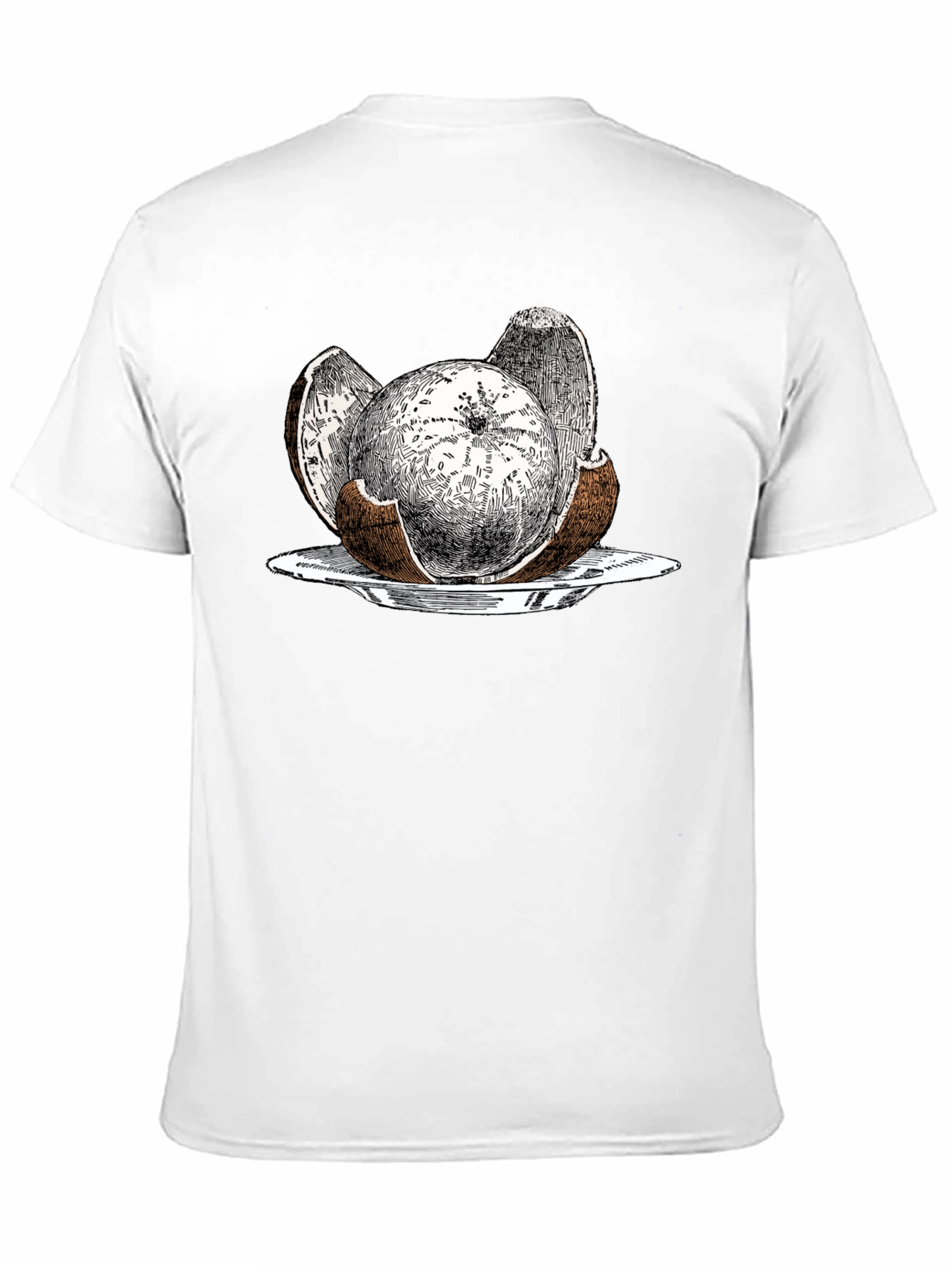Coconut Graphic Tee - Quirky Tropical Fruit Design