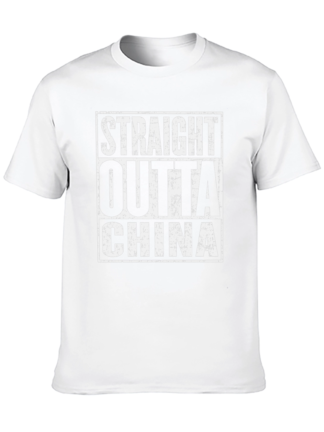Straight Outta China Graphic Tee - Black Cotton T-Shirt