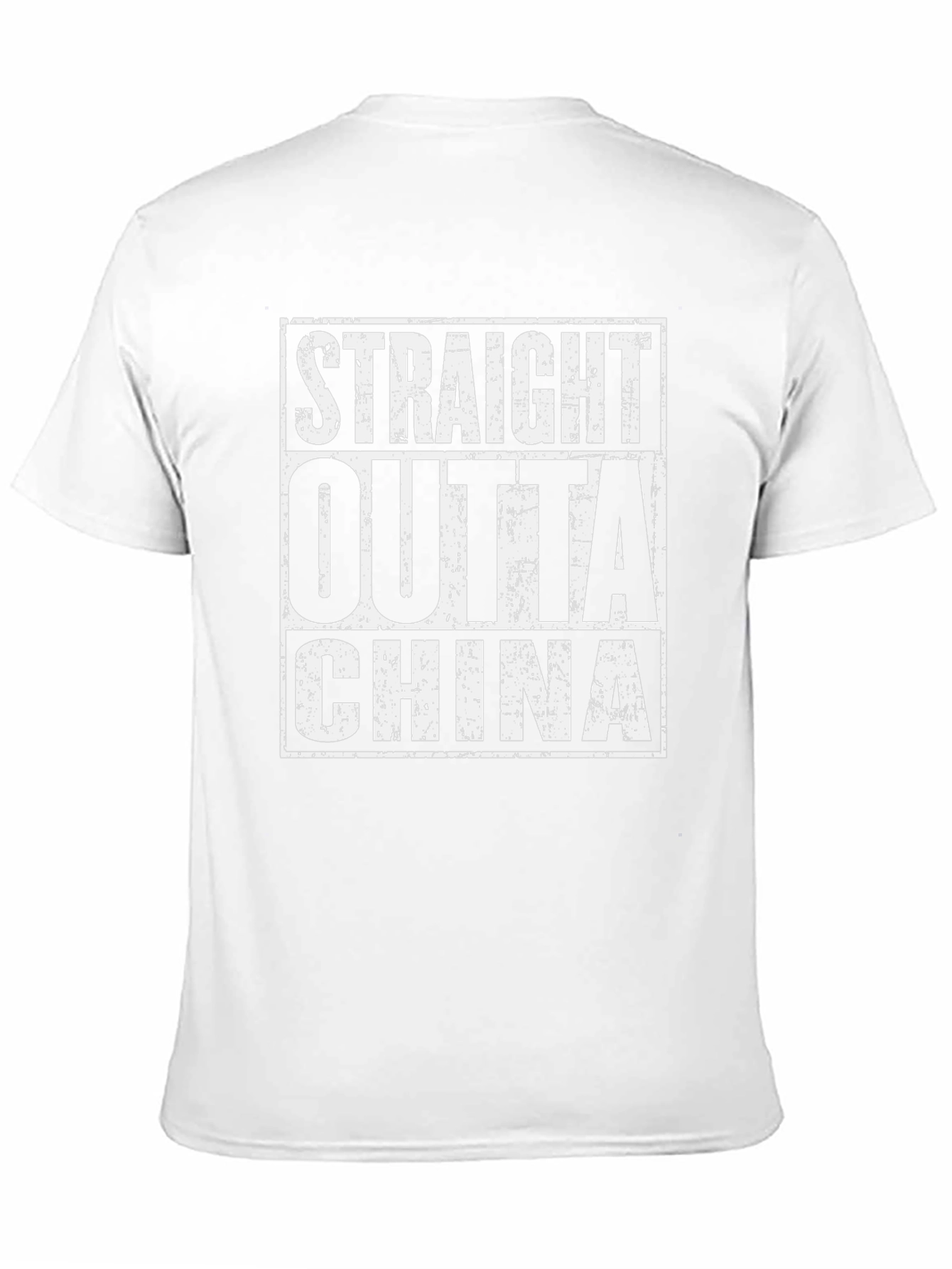 Straight Outta China Graphic Tee - Black Cotton T-Shirt