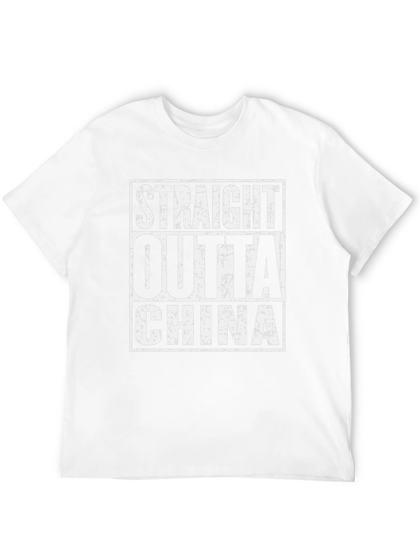 Straight Outta China Graphic Tee - Black Cotton T-Shirt