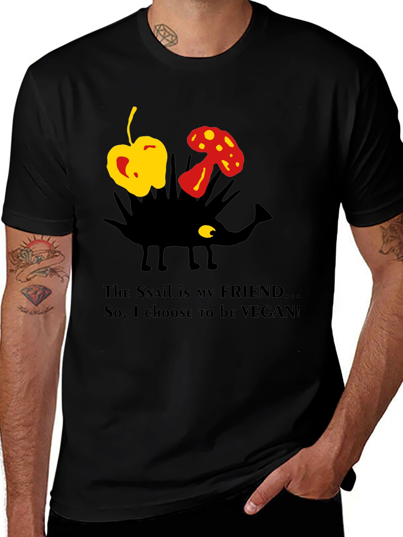 Vegan Snail Friend T-Shirt - Organic Cotton
