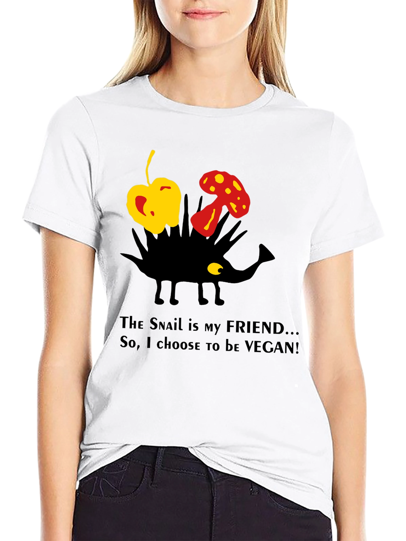 Vegan Snail Friend T-Shirt - Organic Cotton