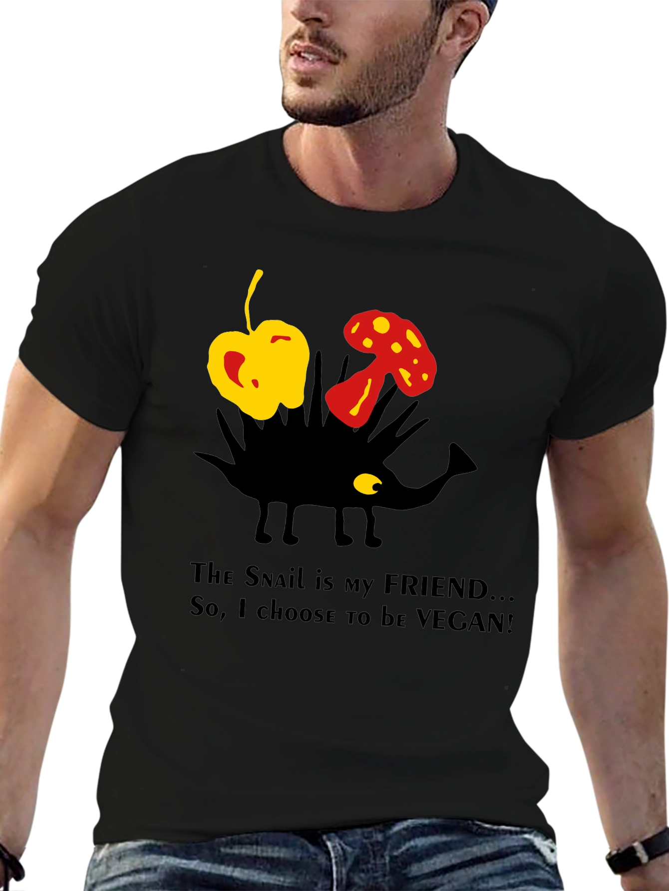 Vegan Snail Friend T-Shirt - Organic Cotton