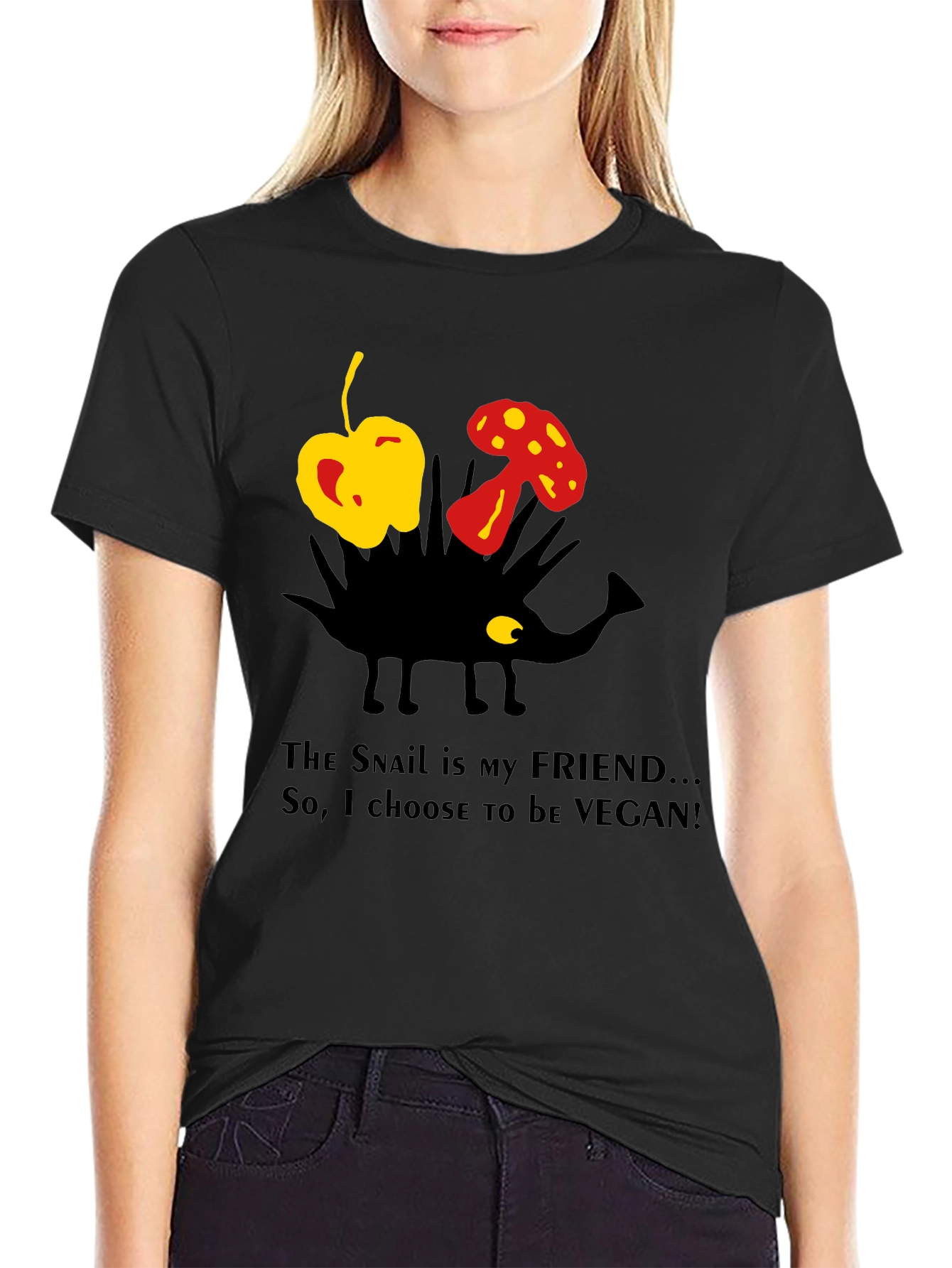 Vegan Snail Friend T-Shirt - Organic Cotton