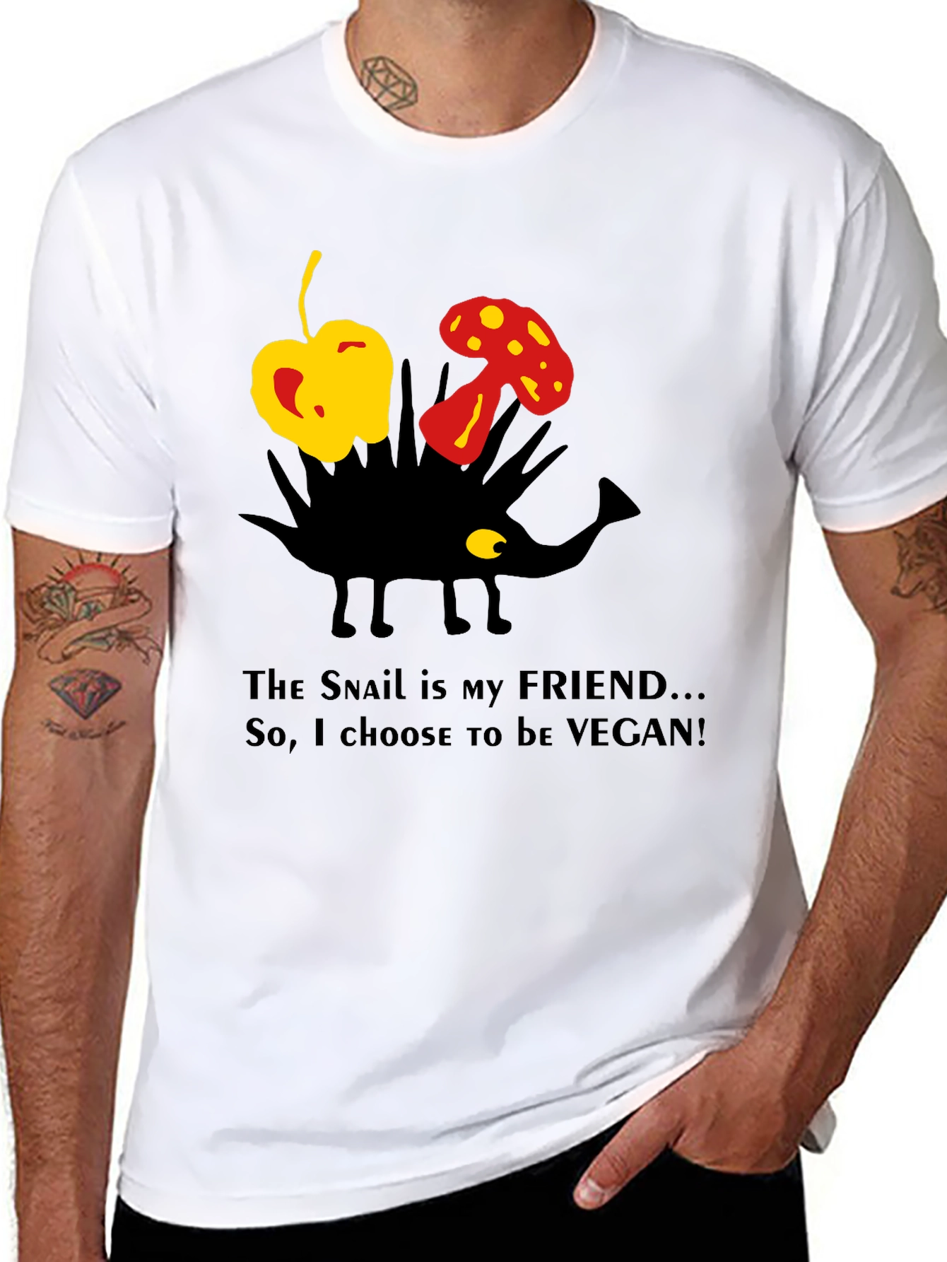 Vegan Snail Friend T-Shirt - Organic Cotton