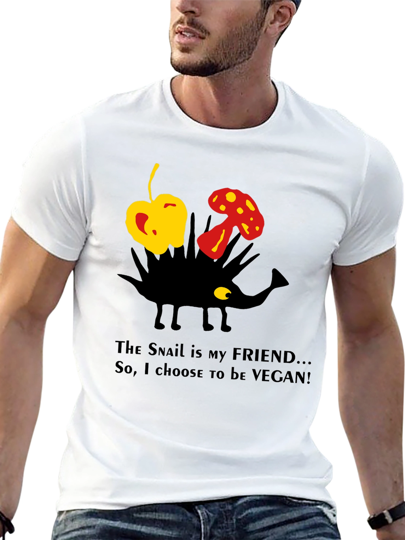 Vegan Snail Friend T-Shirt - Organic Cotton