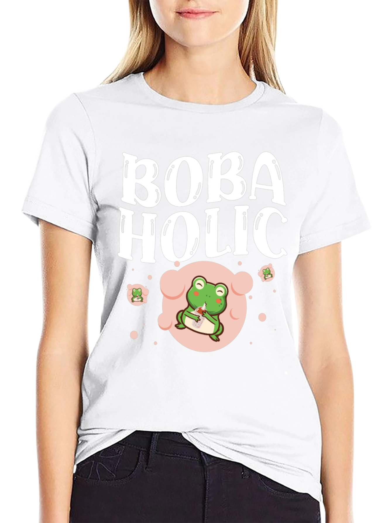 Boba Holic Frog Graphic Tee