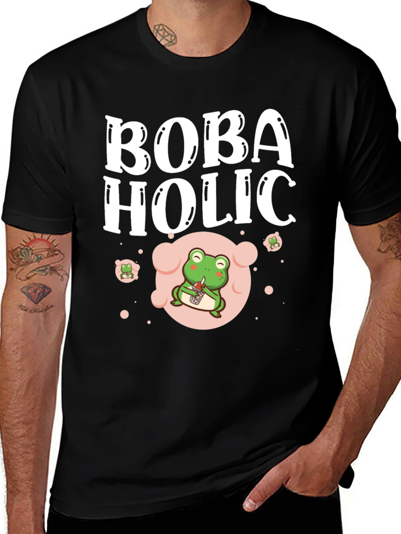 Boba Holic Frog Graphic Tee