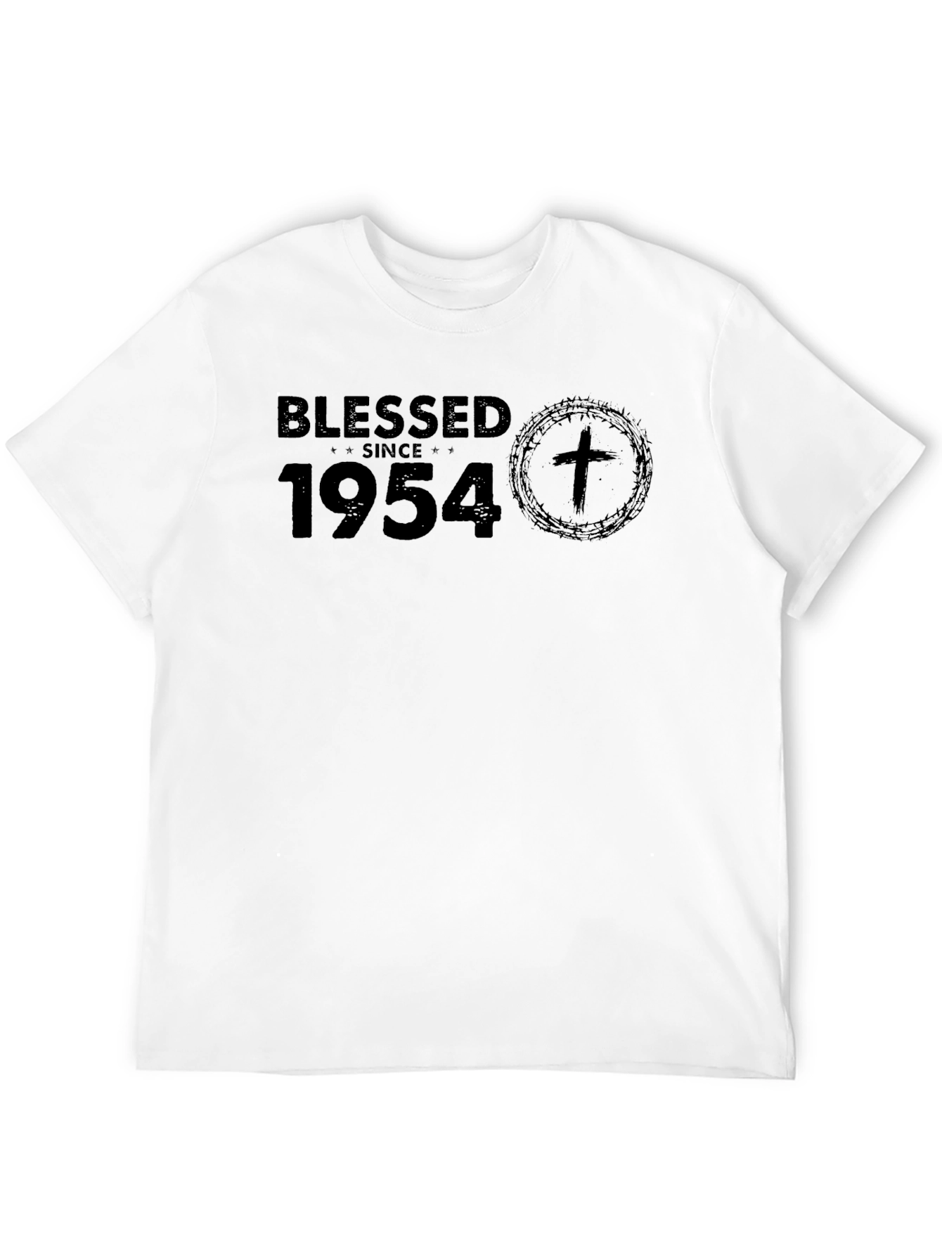 Blessed Since 1954 Black T-Shirt
