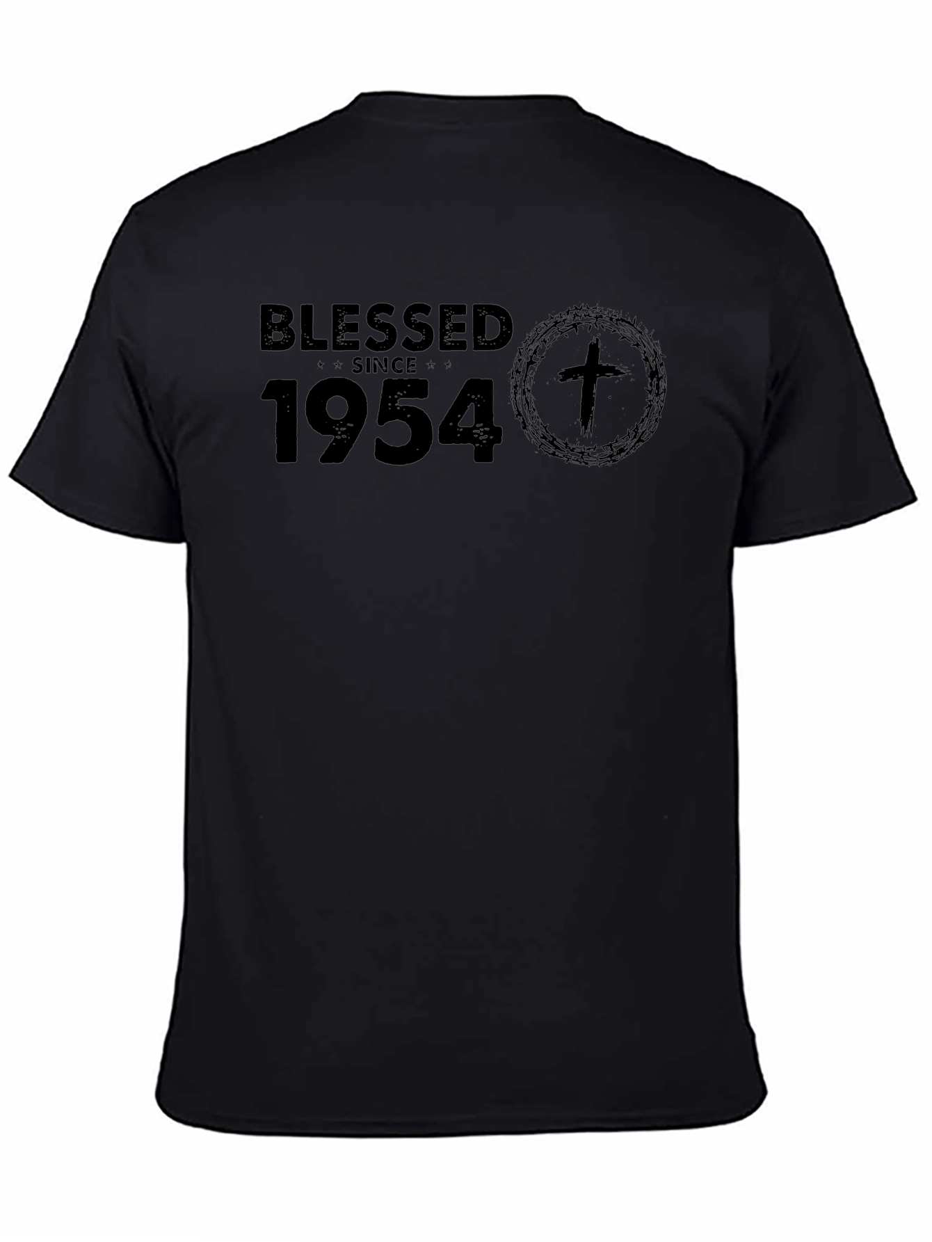 Blessed Since 1954 Black T-Shirt