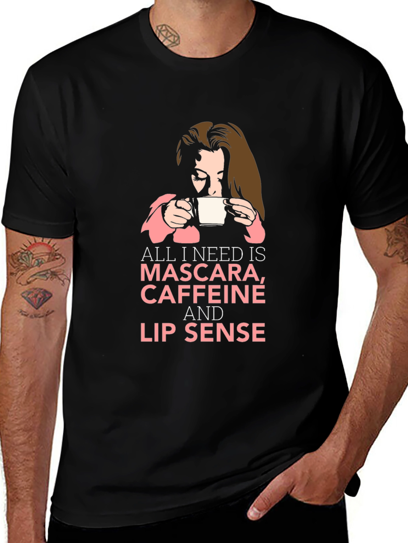 Mascara Caffeine Lip Sense Graphic Tee