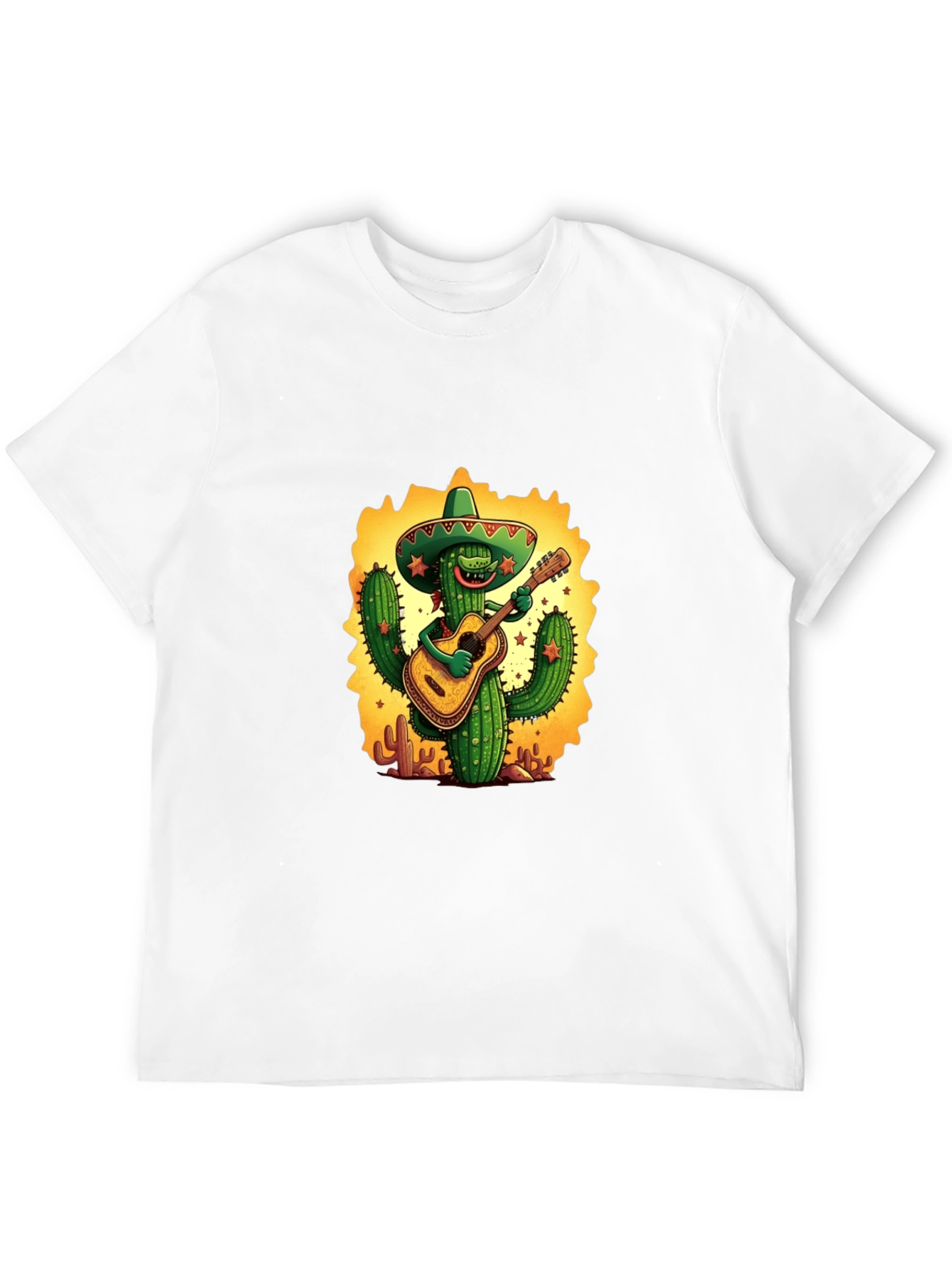 Cactus Guitarist Graphic Tee - Black T-Shirt