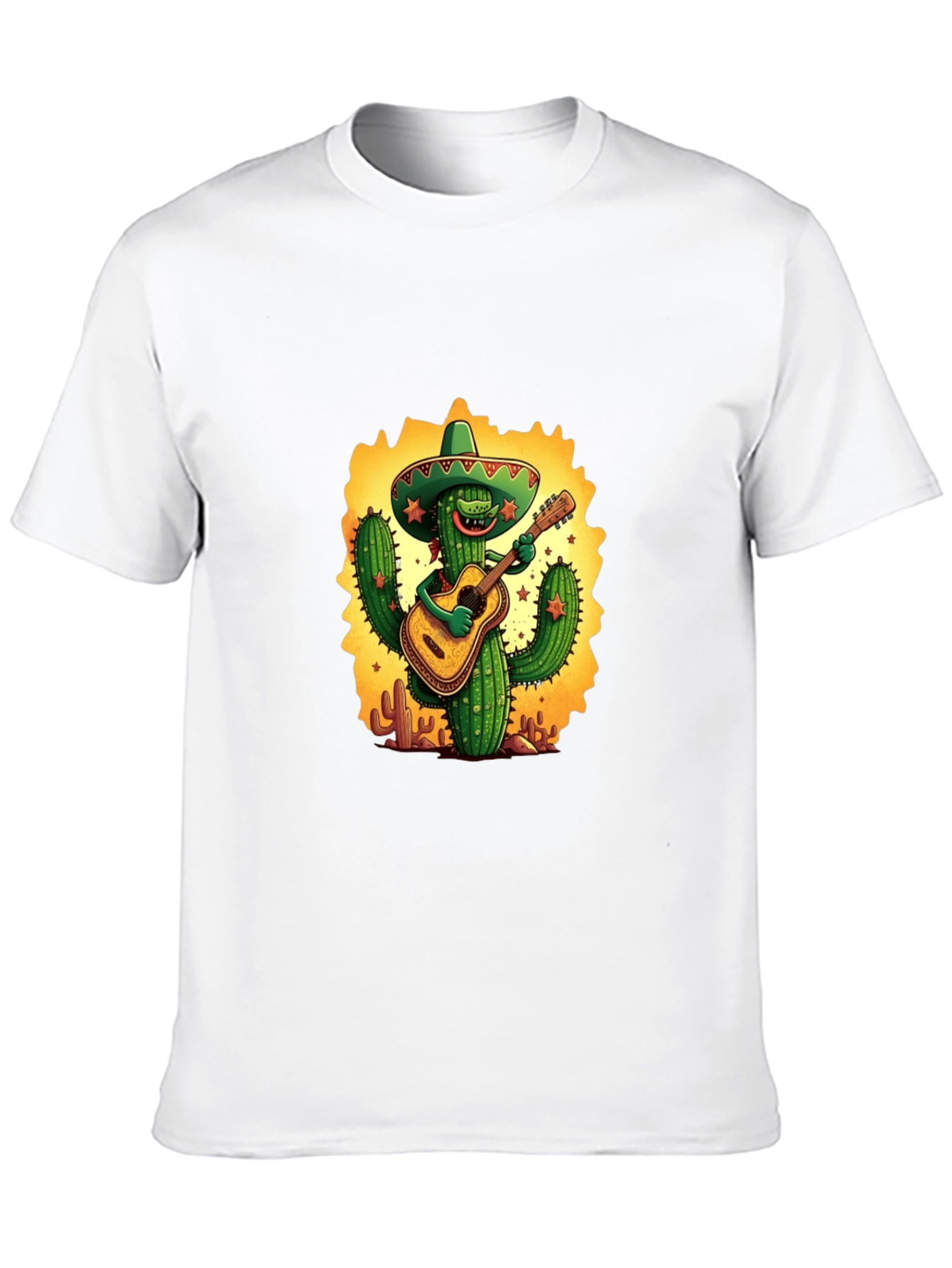 Cactus Guitarist Graphic Tee - Black T-Shirt