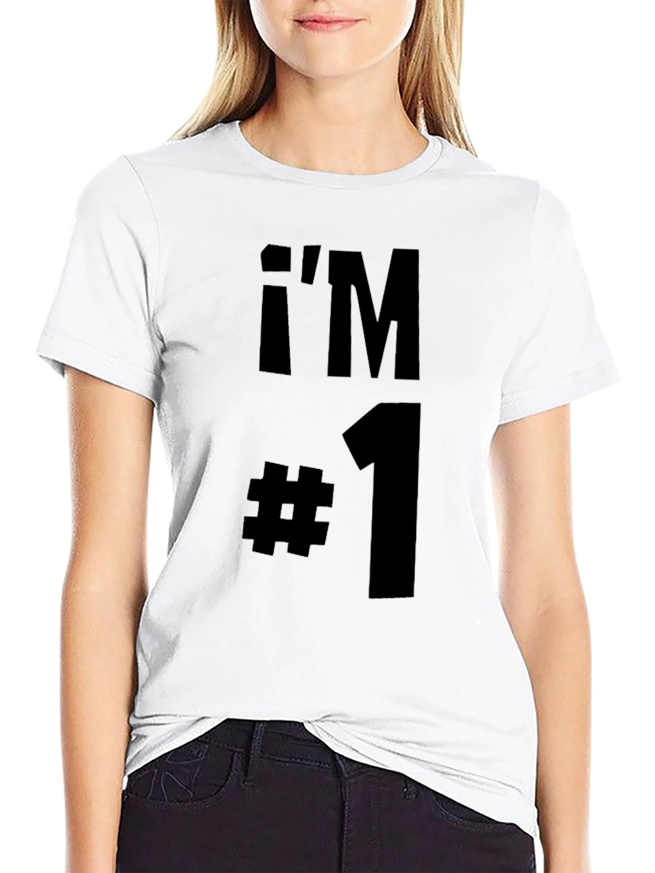 Im #1 T-Shirt - Black Cotton Graphic Tee