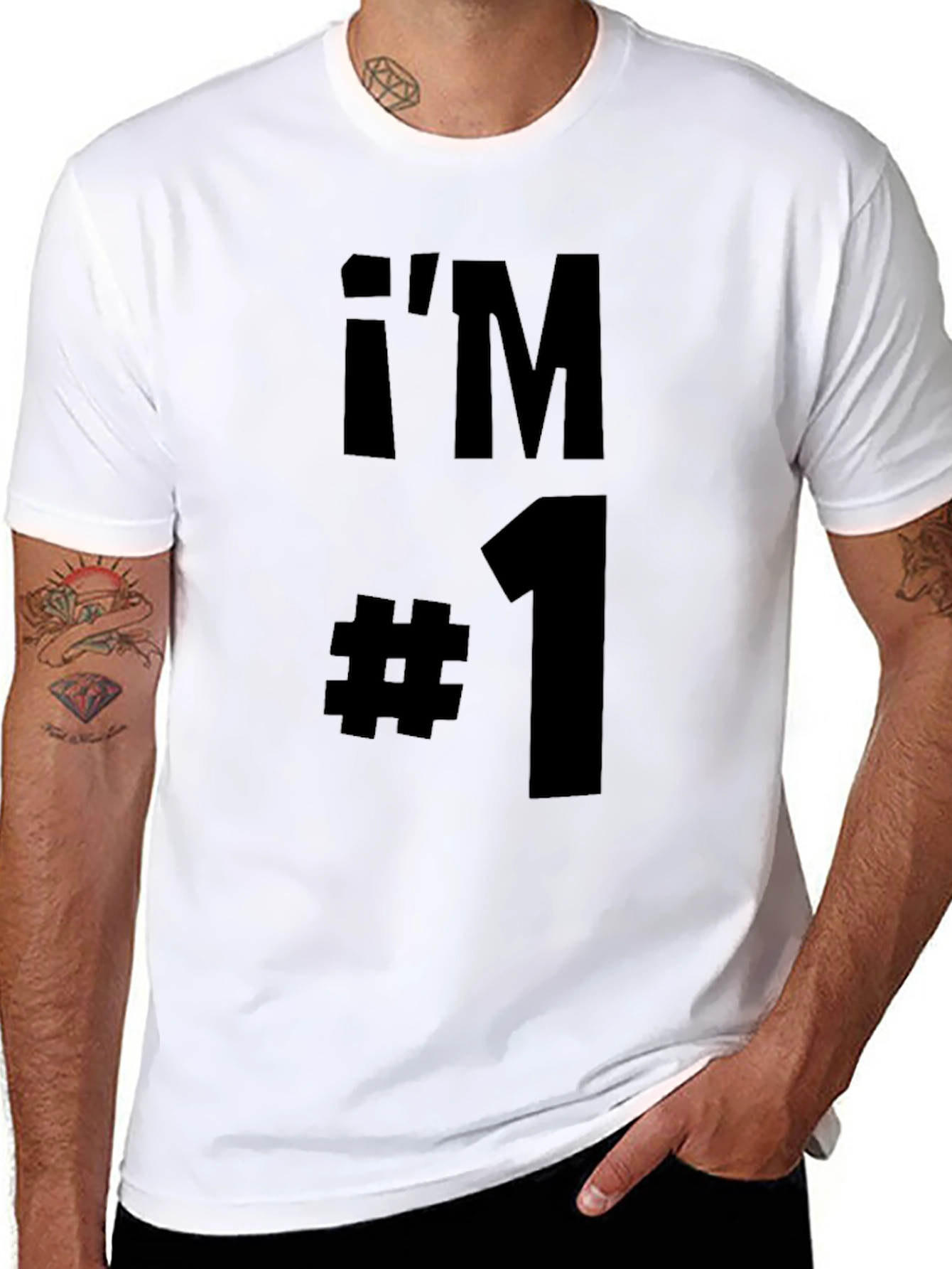 Im #1 T-Shirt - Black Cotton Graphic Tee