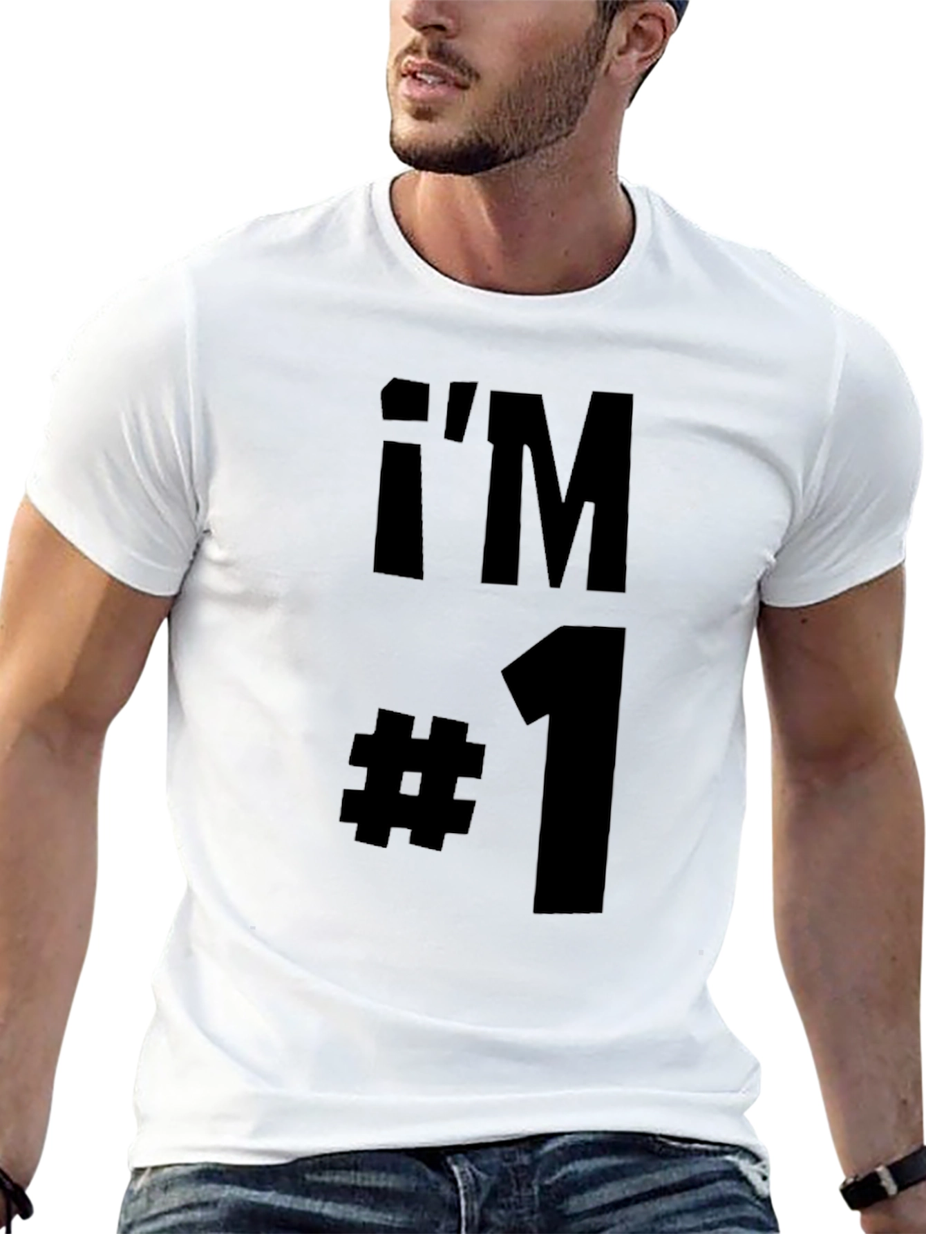 Im #1 T-Shirt - Black Cotton Graphic Tee