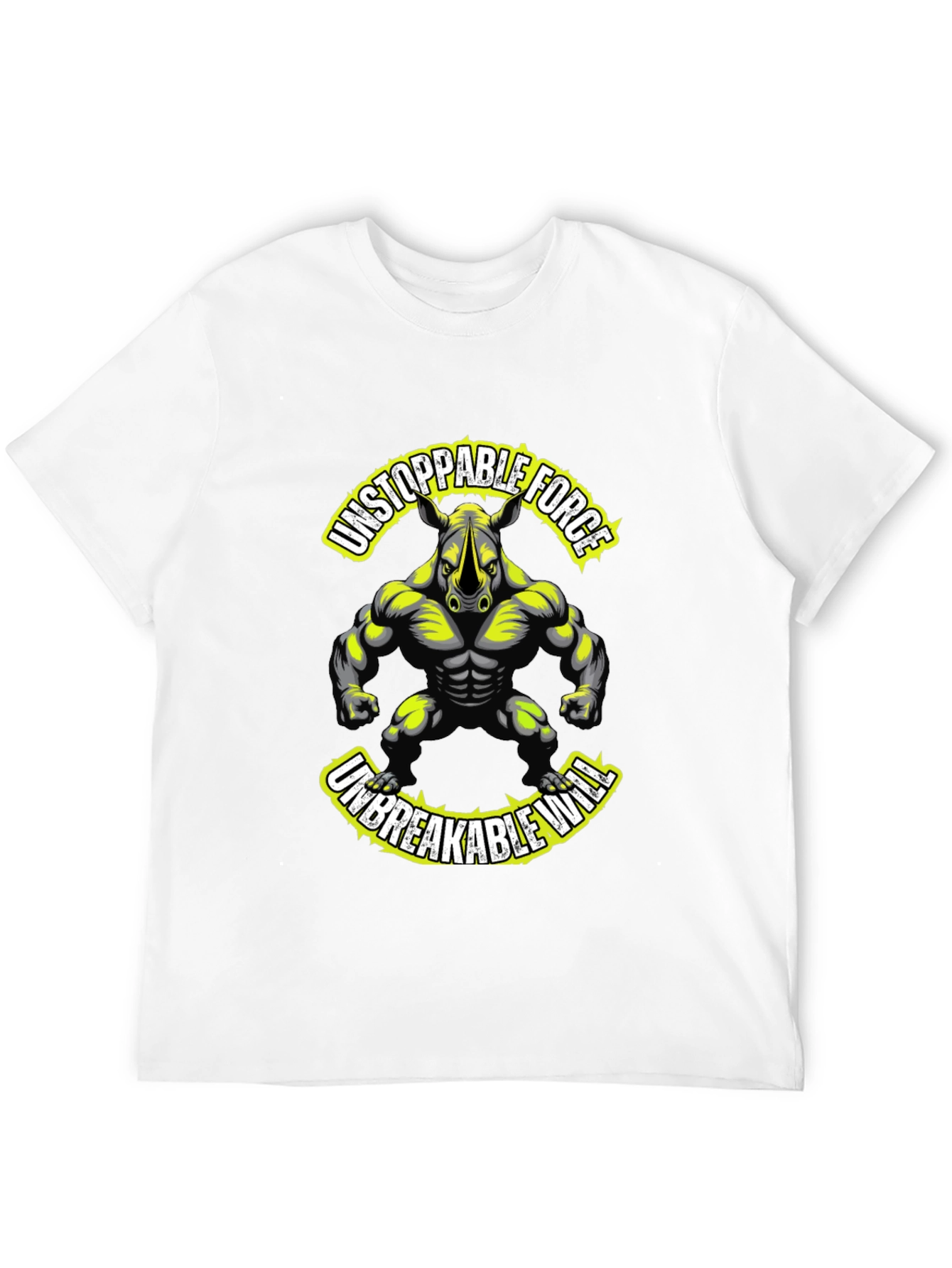 Unstoppable Force Rhino Graphic Tee - Black
